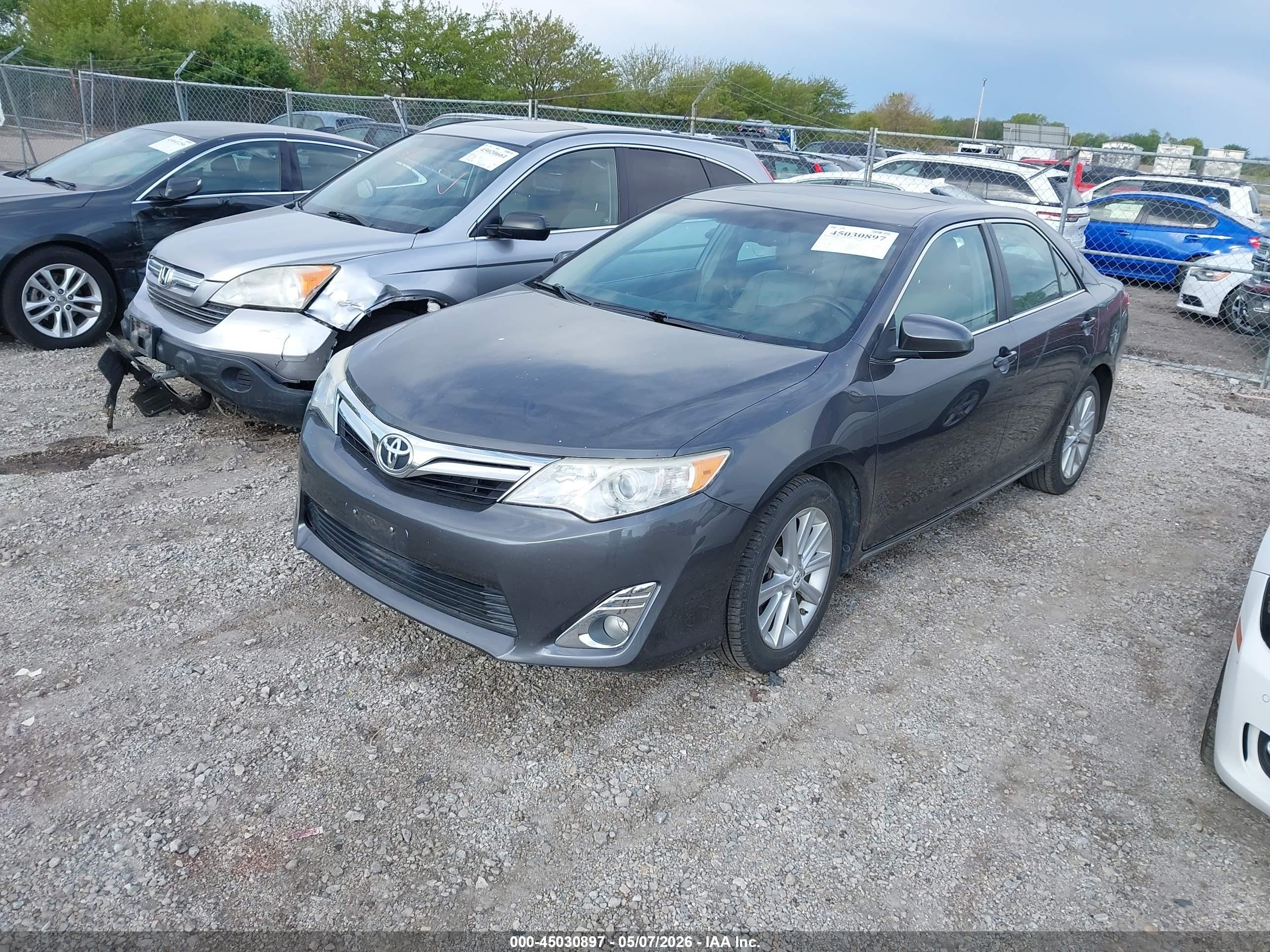 2012 Toyota Camry Xle Gray vin: 4T4BF1FK3CR261644
