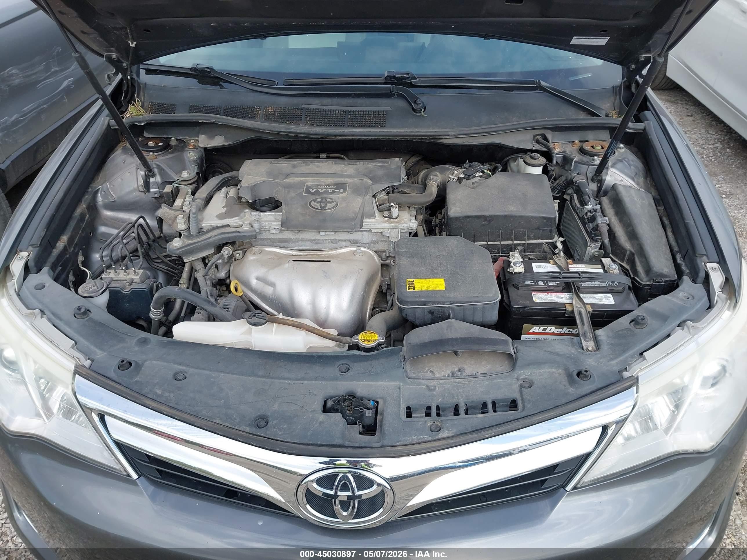 2012 Toyota Camry Xle Gray vin: 4T4BF1FK3CR261644