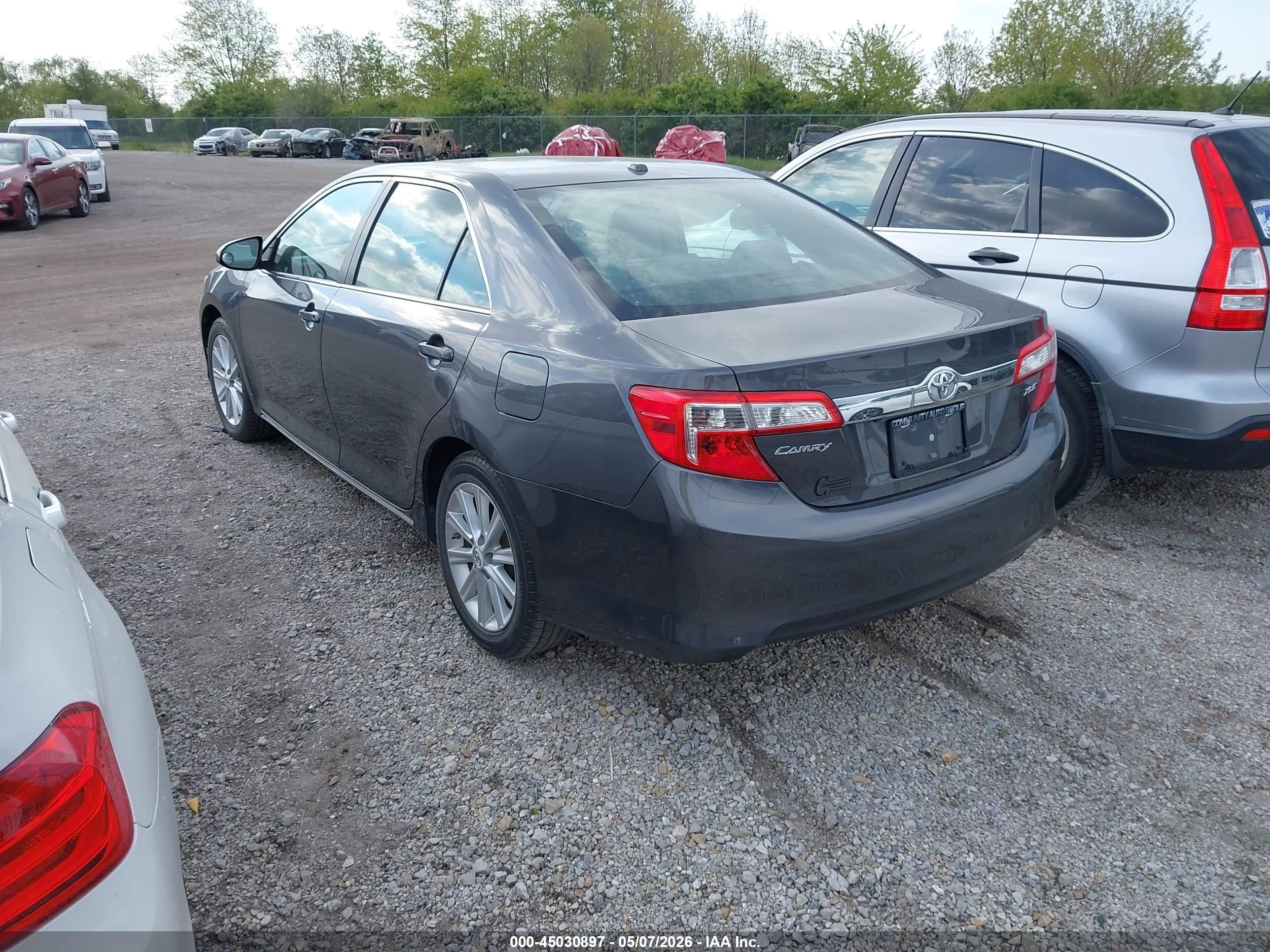 2012 Toyota Camry Xle Gray vin: 4T4BF1FK3CR261644