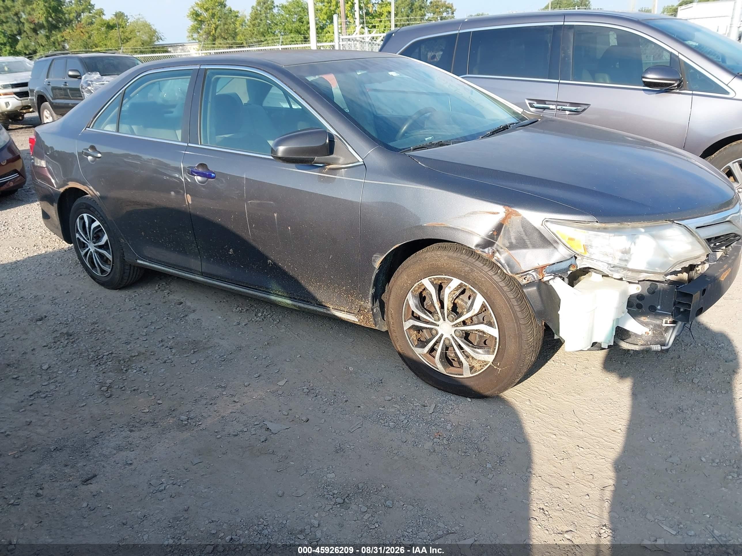 2012 Toyota Camry Le Gray vin: 4T4BF1FK3CR274104