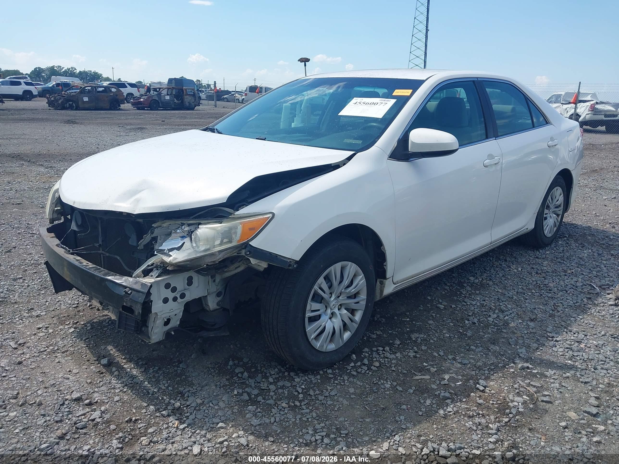 2012 Toyota Camry Le White vin: 4T4BF1FK3CR274121
