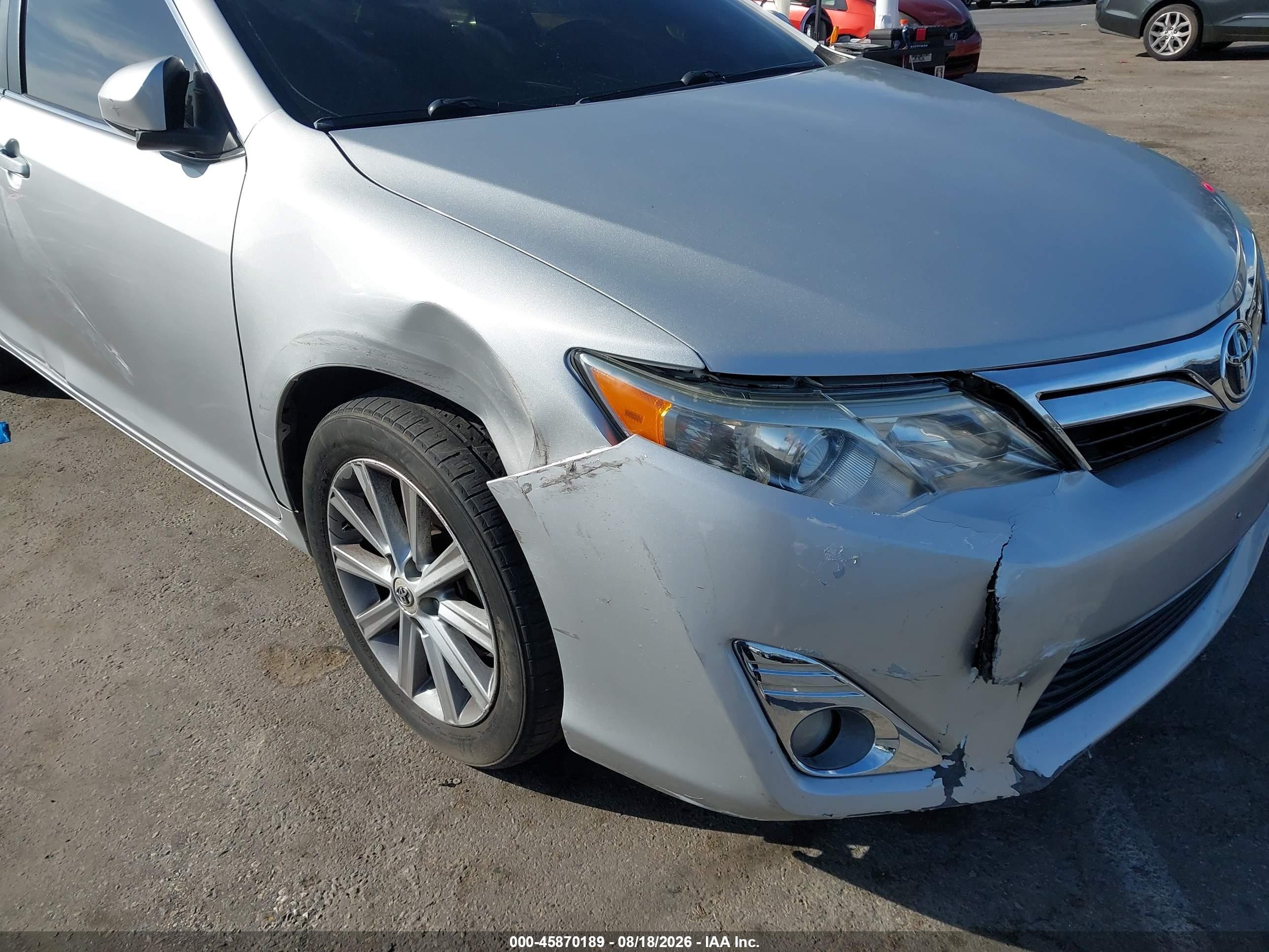 2013 Toyota Camry Xle Silver vin: 4T4BF1FK3DR283953