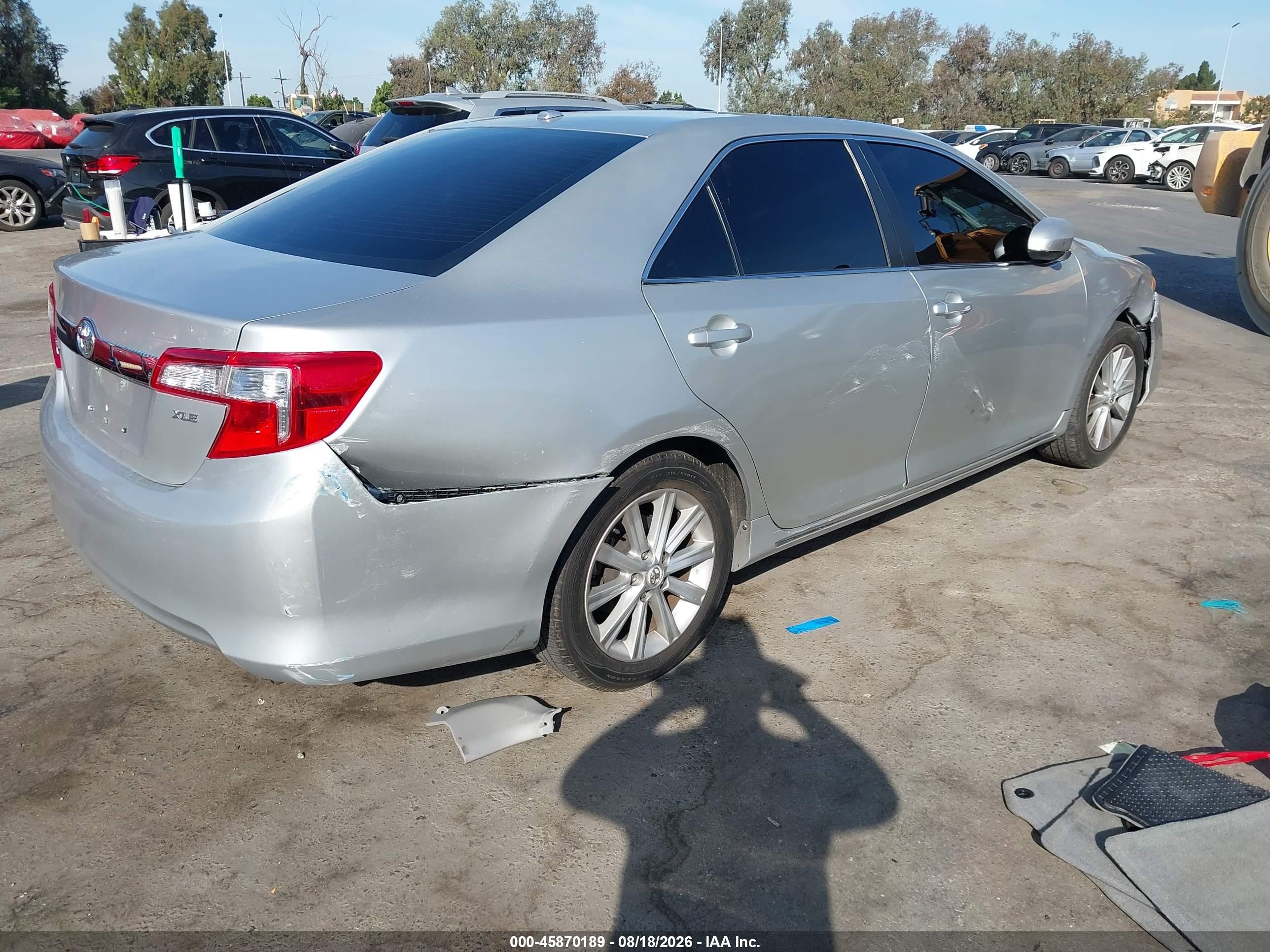 2013 Toyota Camry Xle Silver vin: 4T4BF1FK3DR283953