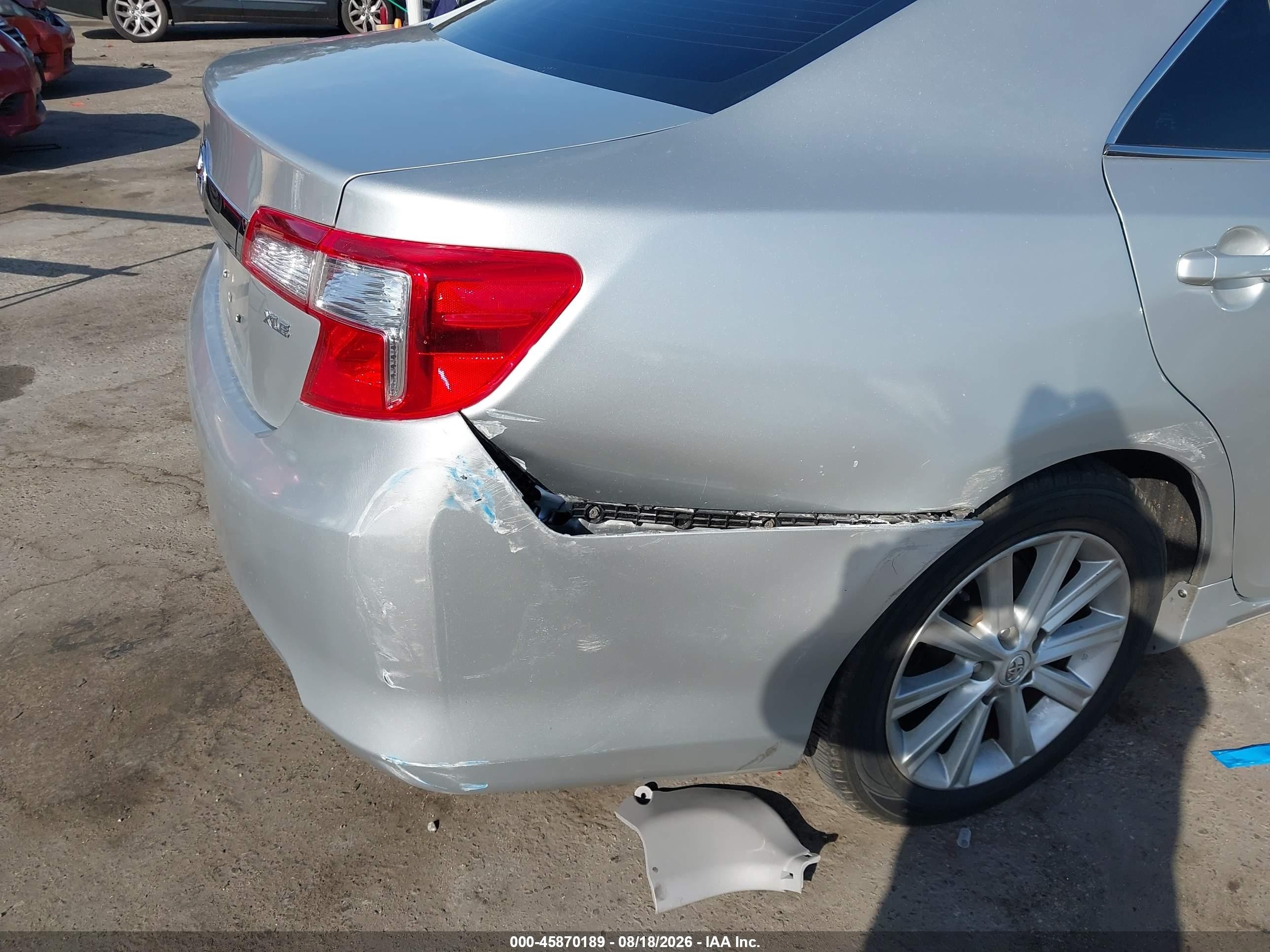 2013 Toyota Camry Xle Silver vin: 4T4BF1FK3DR283953
