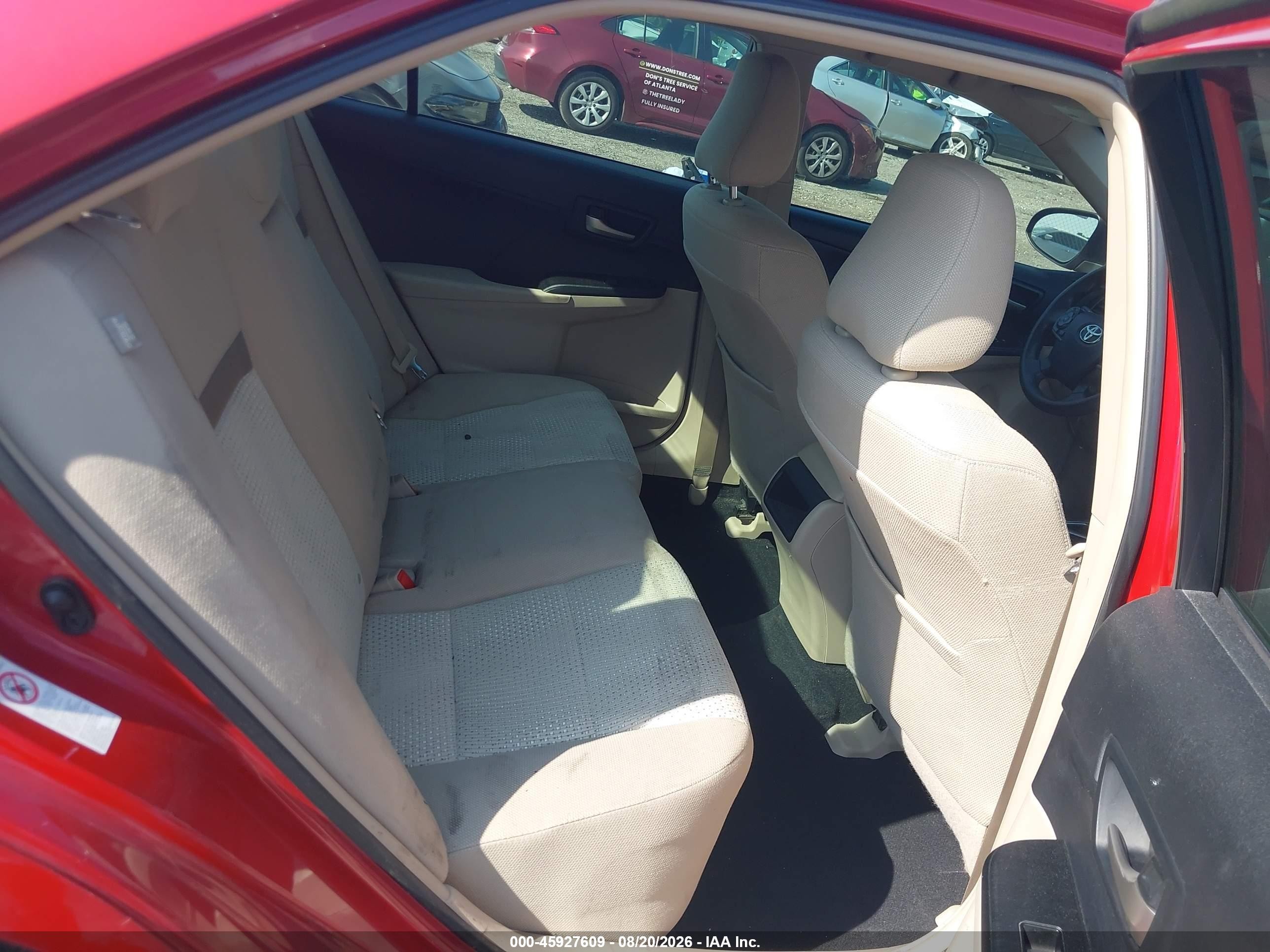 2013 Toyota Camry Le Red vin: 4T4BF1FK3DR285945