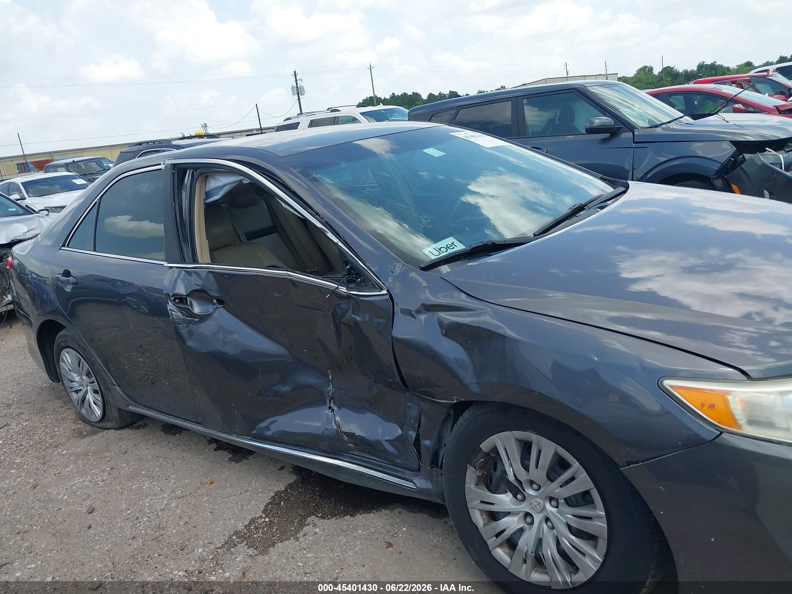 2013 Toyota Camry Le Серый vin: 4T4BF1FK3DR293527