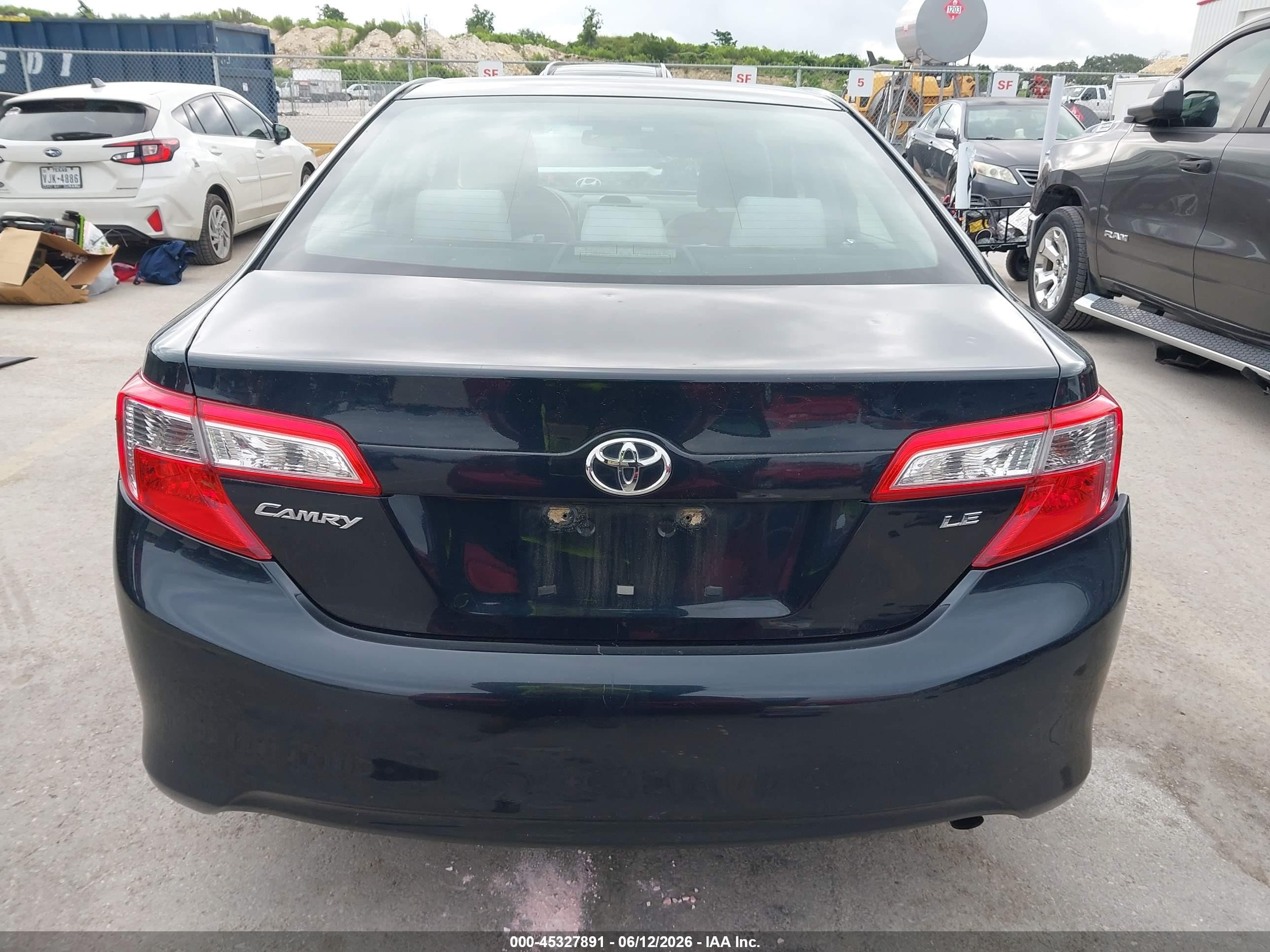 2013 Toyota Camry Le Black vin: 4T4BF1FK3DR303487