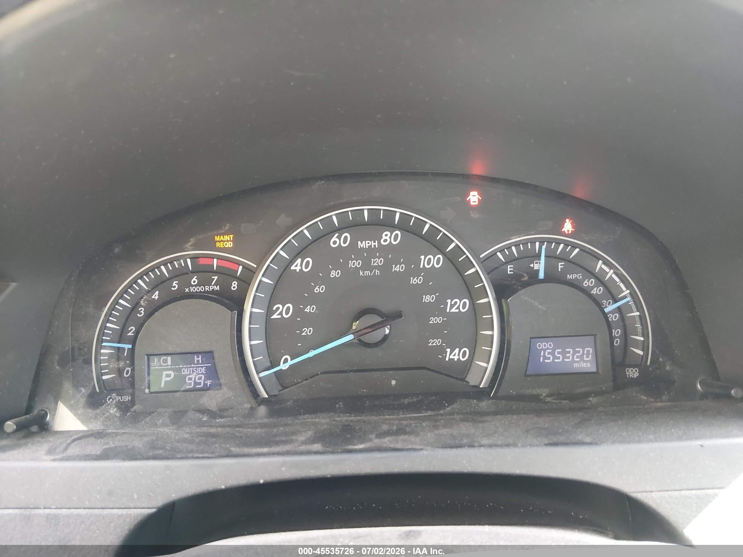 2013 Toyota Camry Le Red vin: 4T4BF1FK3DR328051