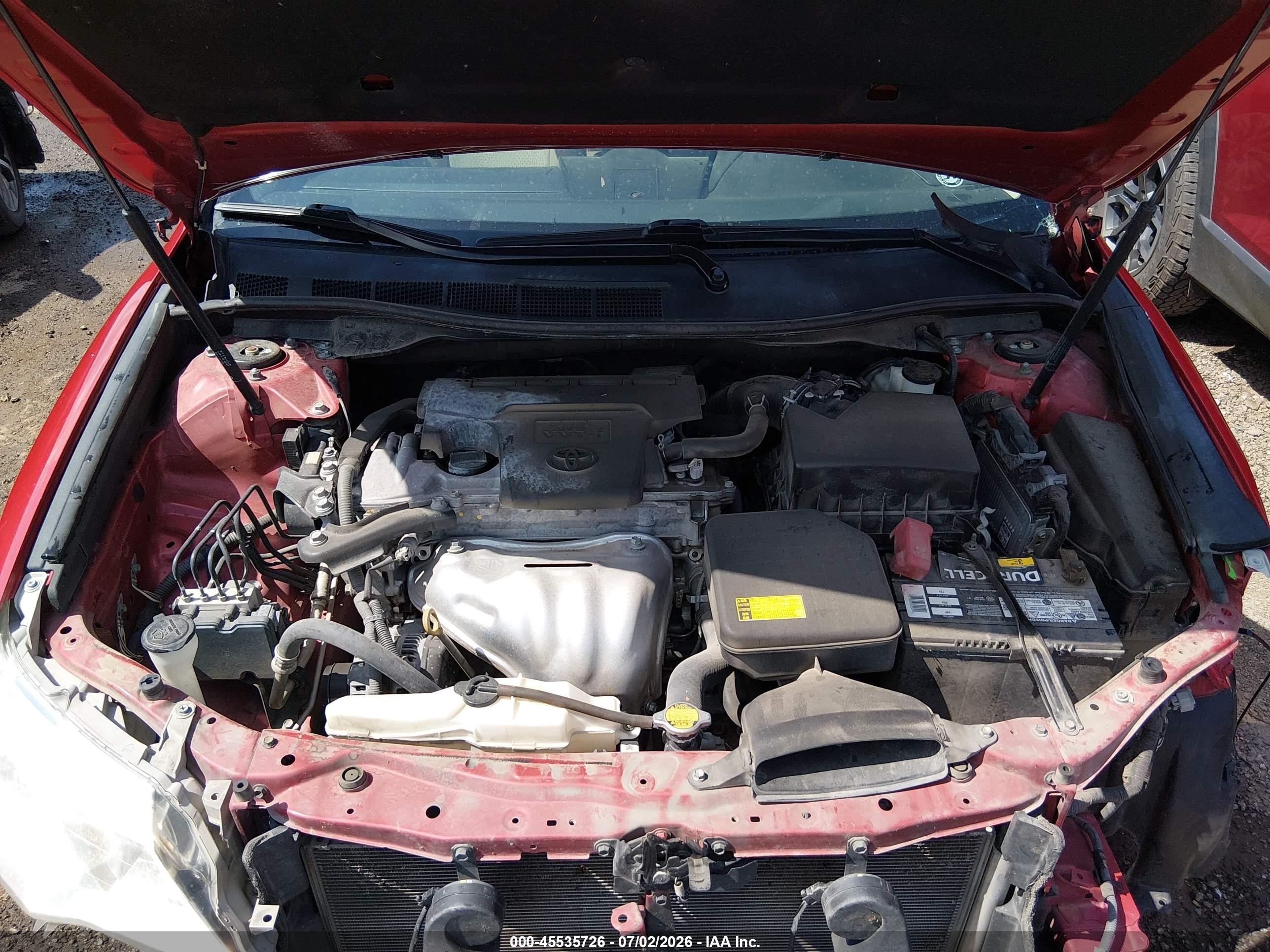2013 Toyota Camry Le Red vin: 4T4BF1FK3DR328051