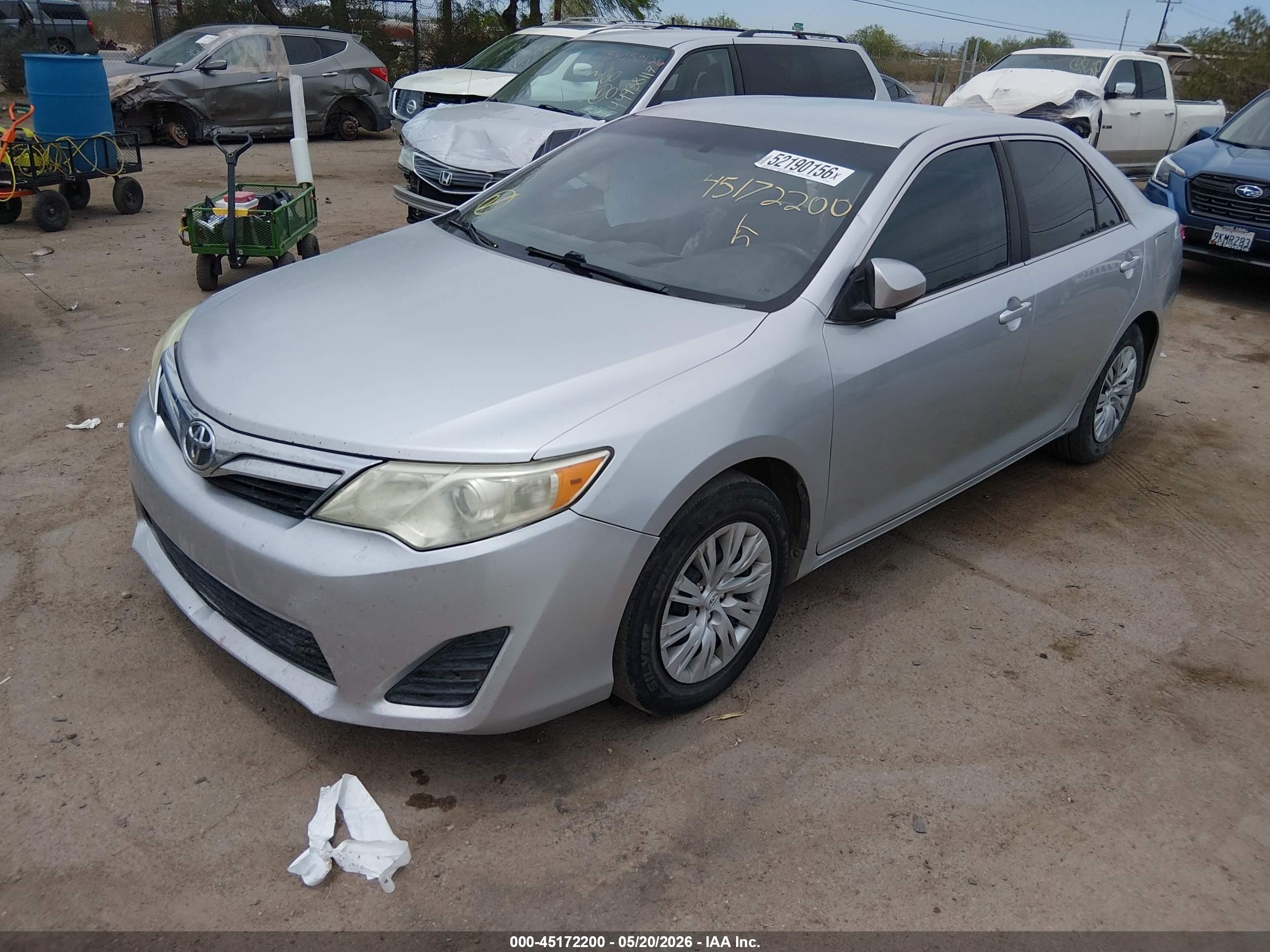 2013 Toyota Camry Le Silver vin: 4T4BF1FK3DR332813