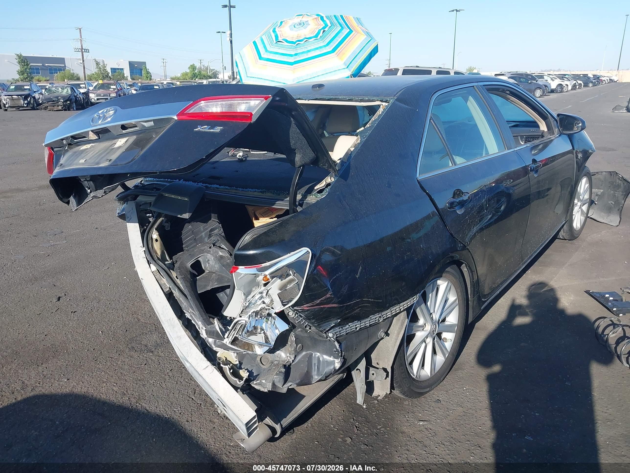 2013 Toyota Camry Xle Black vin: 4T4BF1FK3DR333931