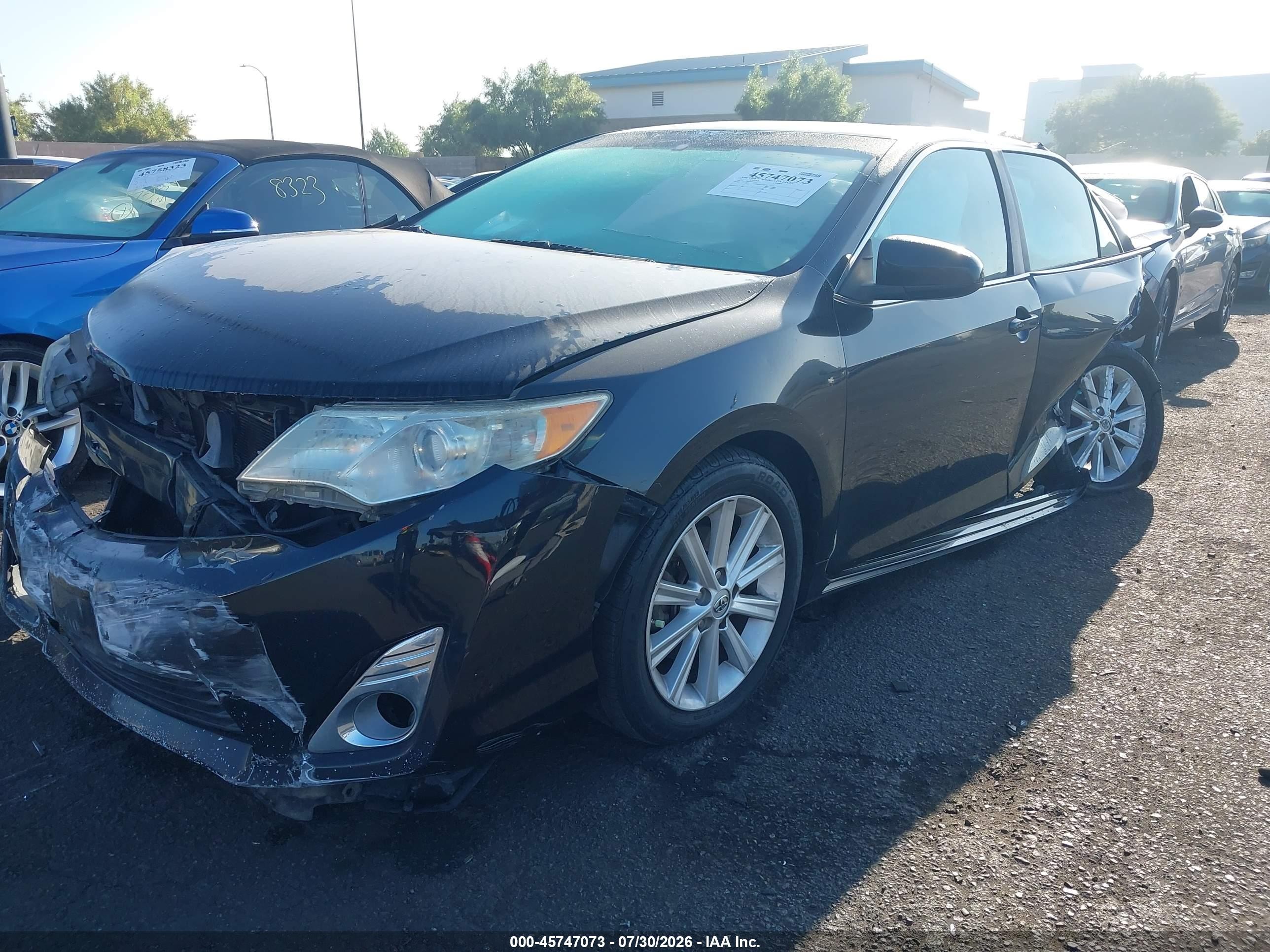 2013 Toyota Camry Xle Black vin: 4T4BF1FK3DR333931