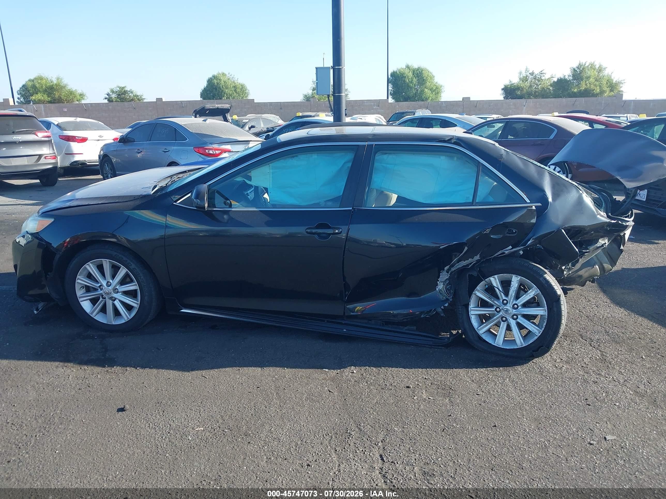 2013 Toyota Camry Xle Black vin: 4T4BF1FK3DR333931