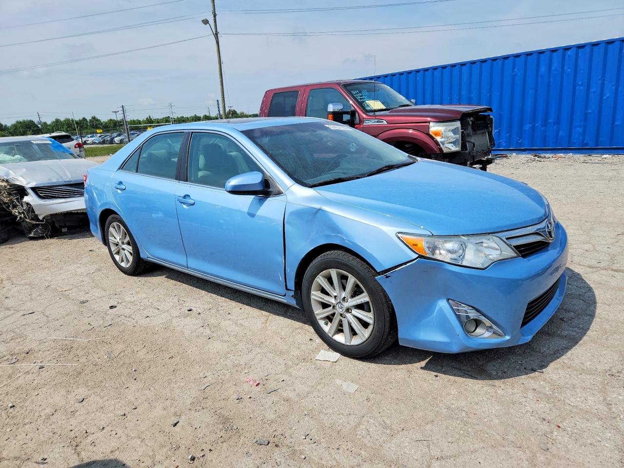 2014 Toyota Camry Xle Blue vin: 4T4BF1FK3ER344607