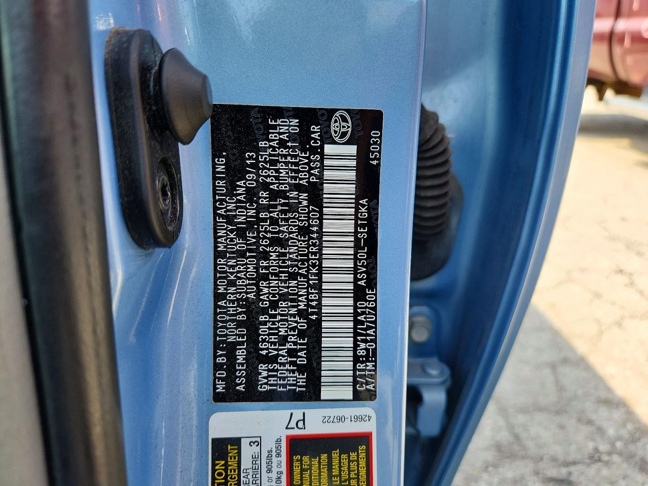 2014 Toyota Camry Xle Blue vin: 4T4BF1FK3ER344607