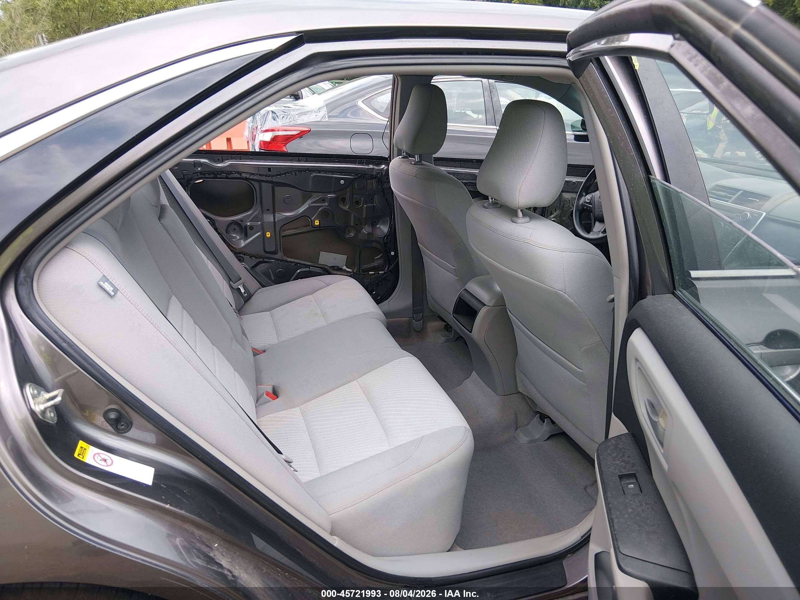 2015 Toyota Camry Le Gray vin: 4T4BF1FK3FR497361