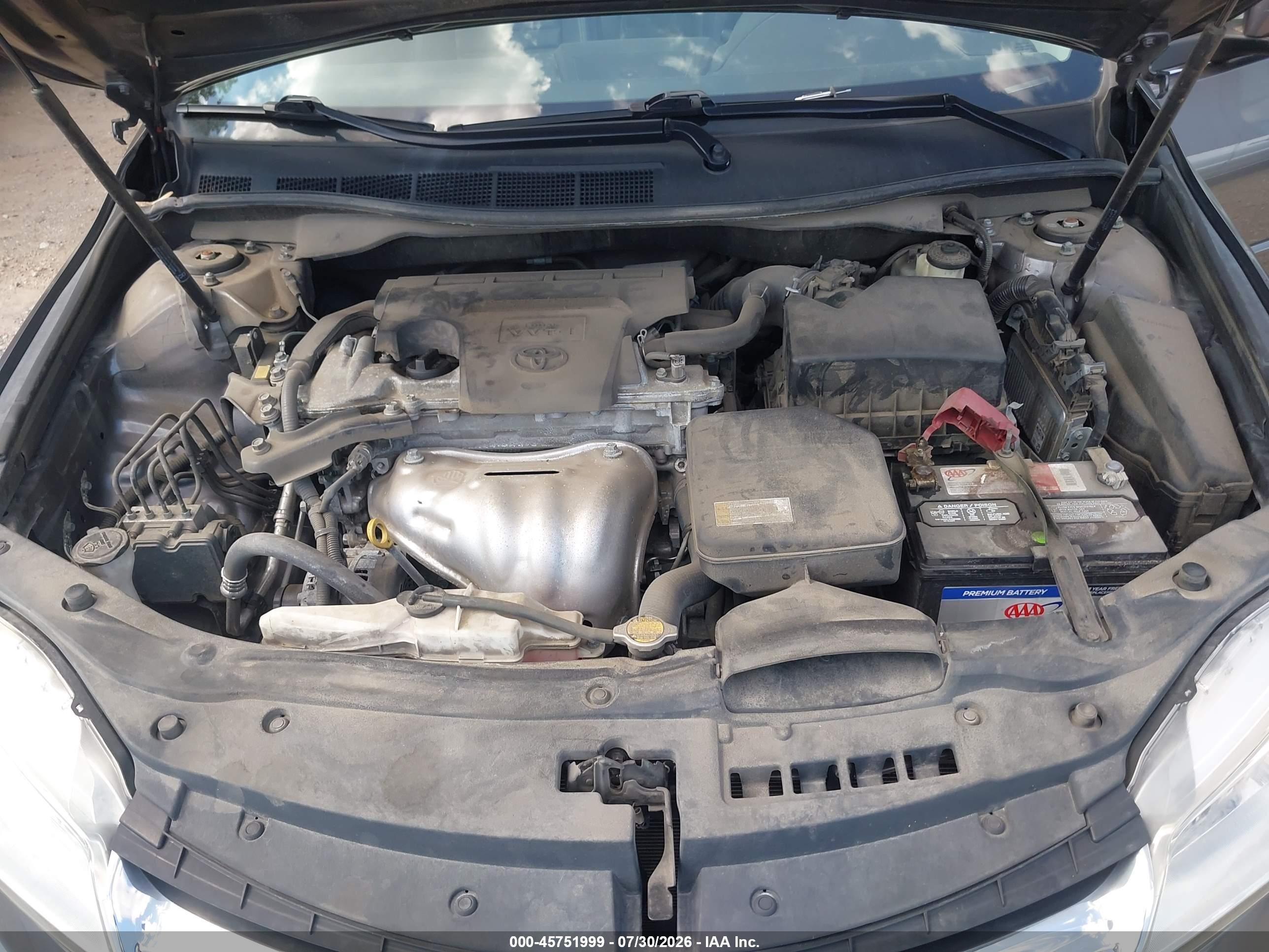 2015 Toyota Camry Xle Серый vin: 4T4BF1FK3FR512361