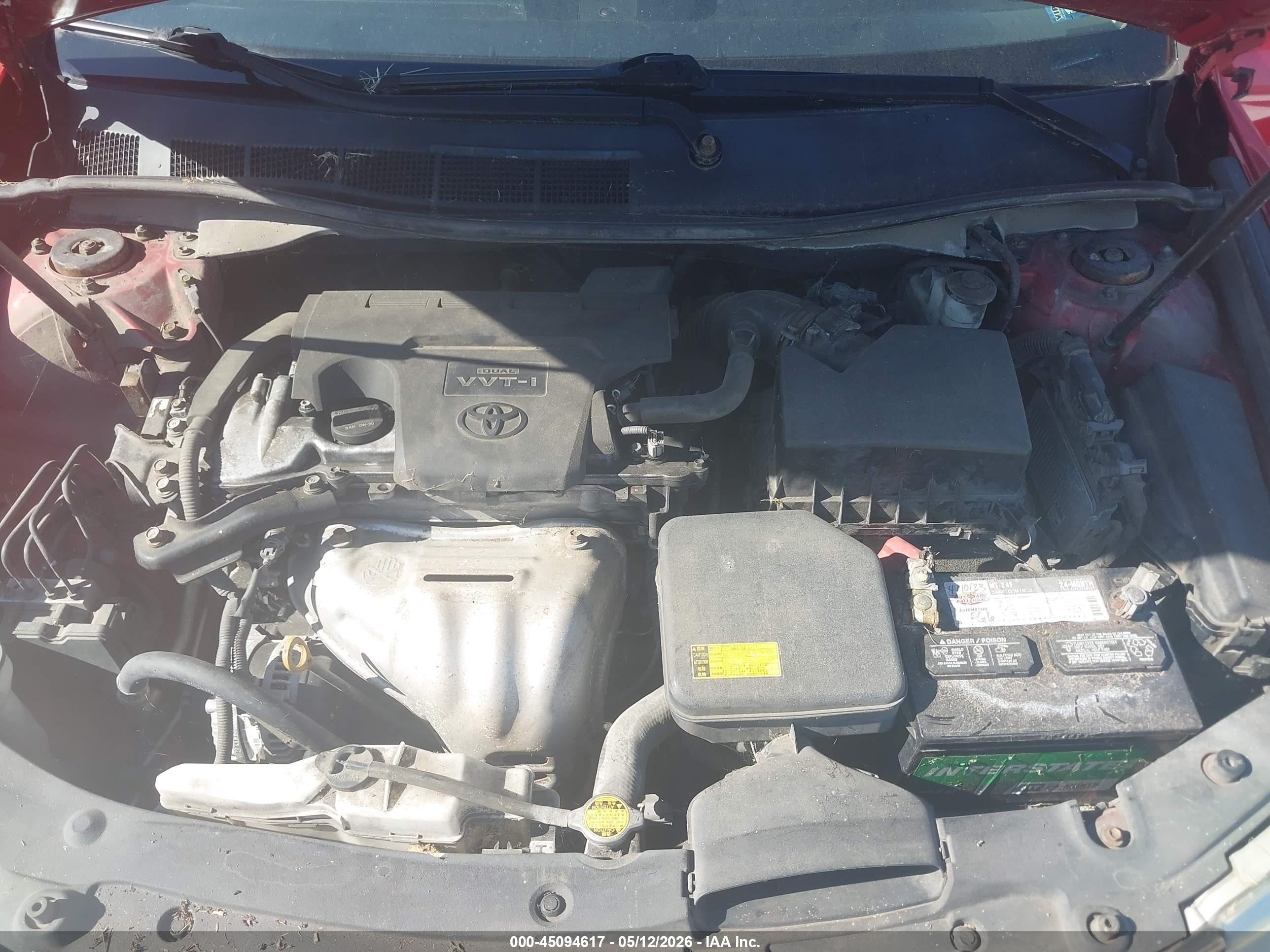 2012 Toyota Camry Xle Red vin: 4T4BF1FK4CR187697