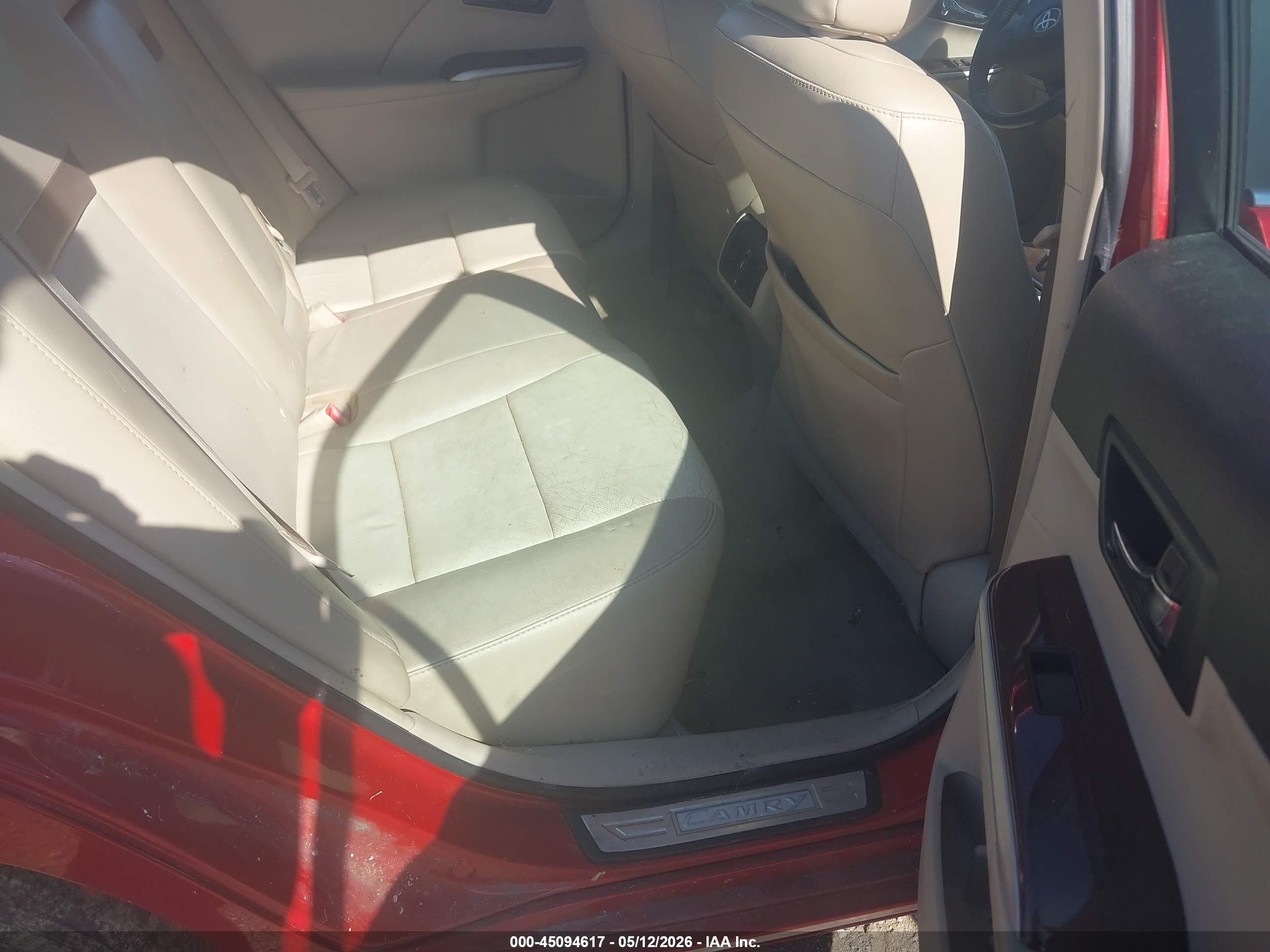 2012 Toyota Camry Xle Red vin: 4T4BF1FK4CR187697