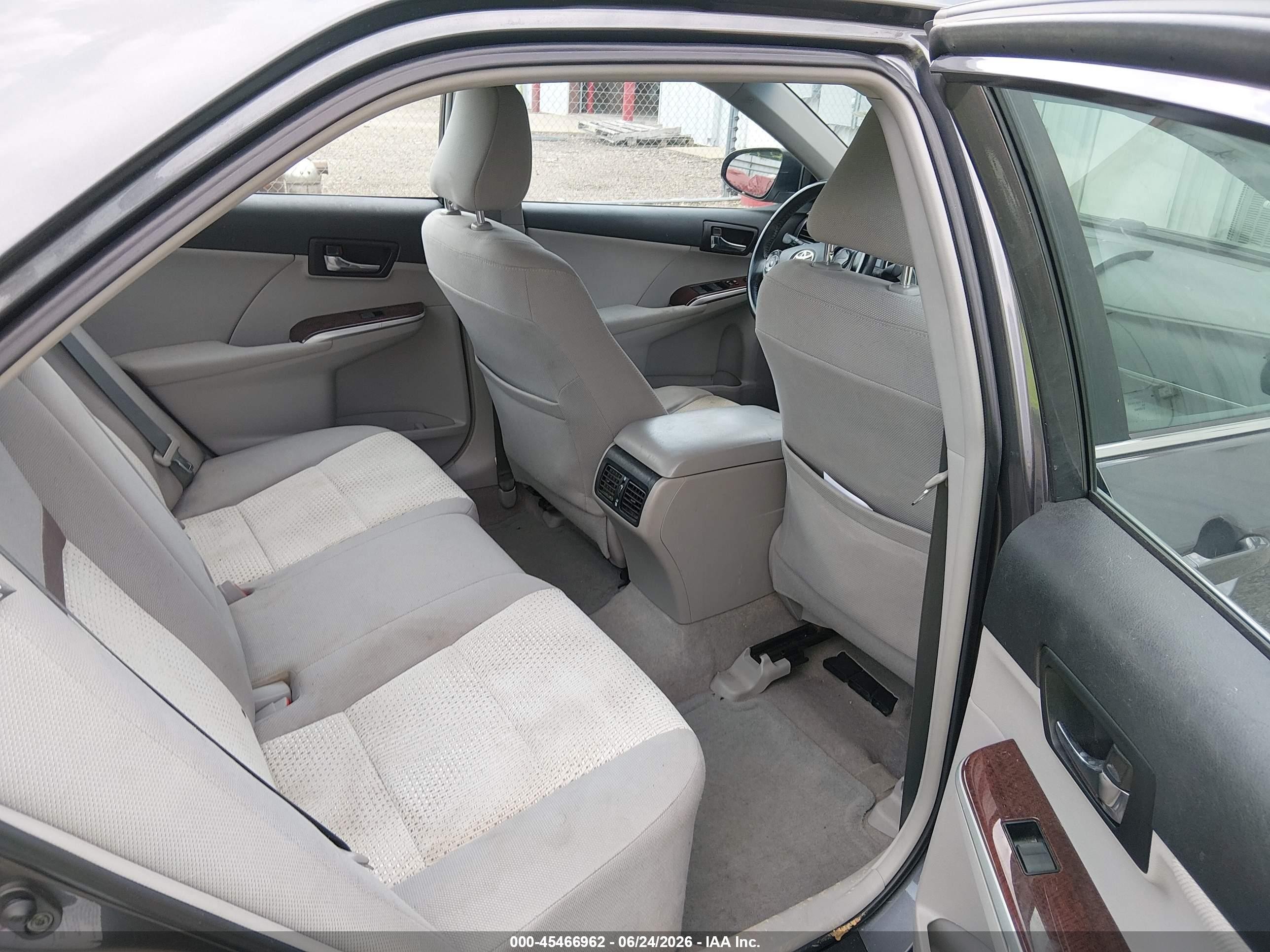 2012 Toyota Camry Xle Gray vin: 4T4BF1FK4CR204921