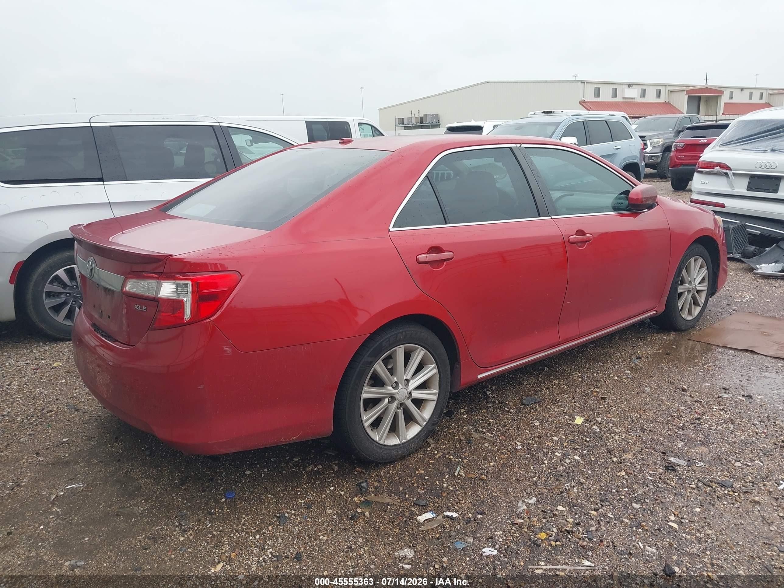 2012 Toyota Camry Xle Red vin: 4T4BF1FK4CR207348