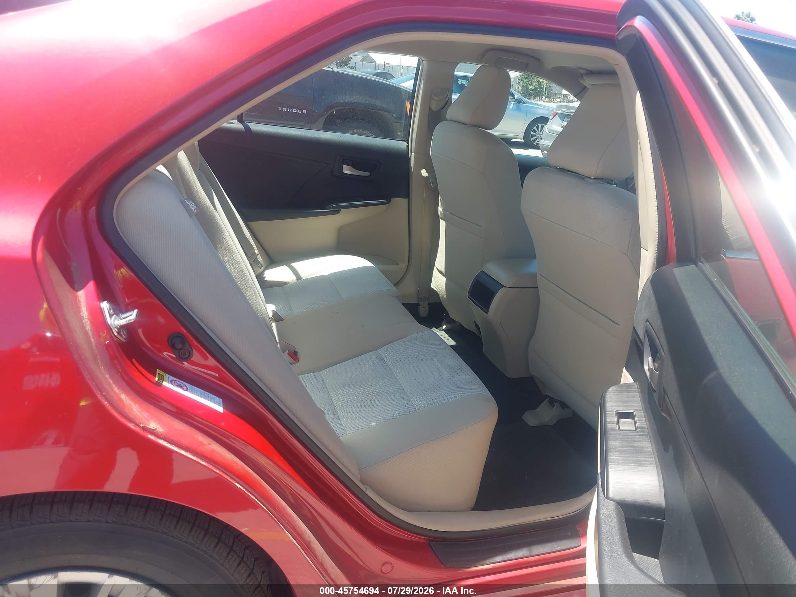 2012 Toyota Camry Le Красный vin: 4T4BF1FK4CR221279