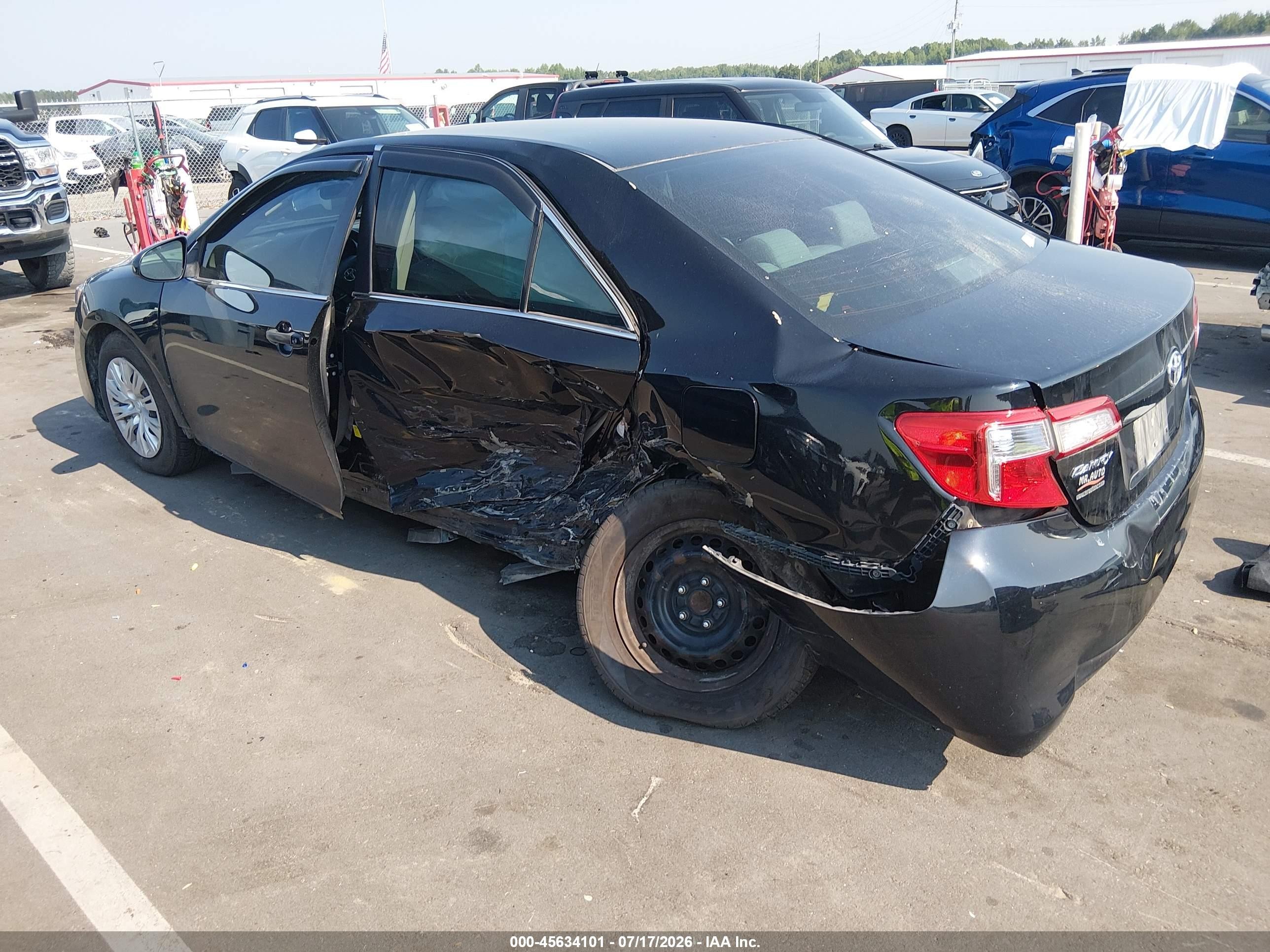 2012 Toyota Camry Le Черный vin: 4T4BF1FK4CR227258