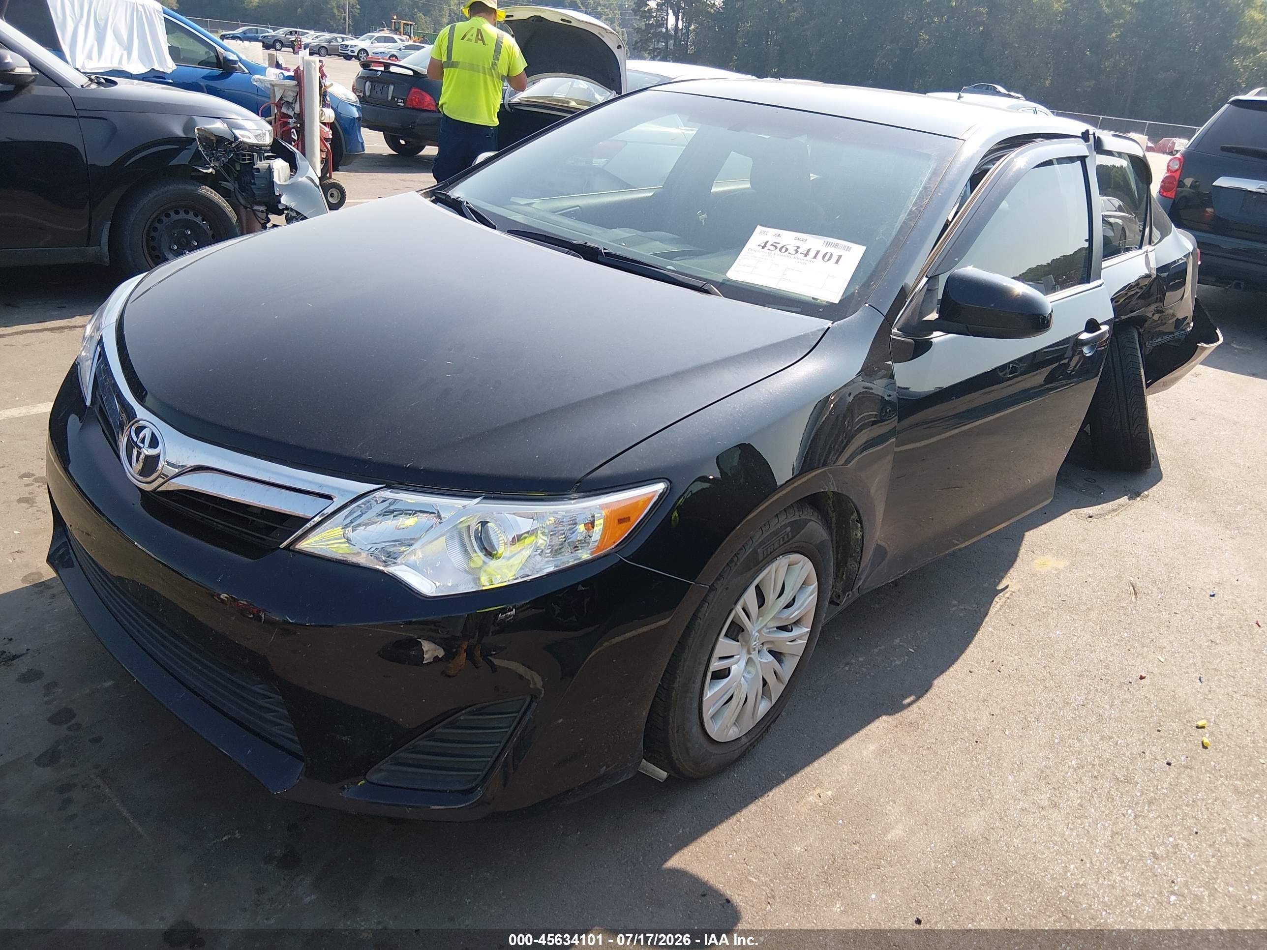 2012 Toyota Camry Le Черный vin: 4T4BF1FK4CR227258