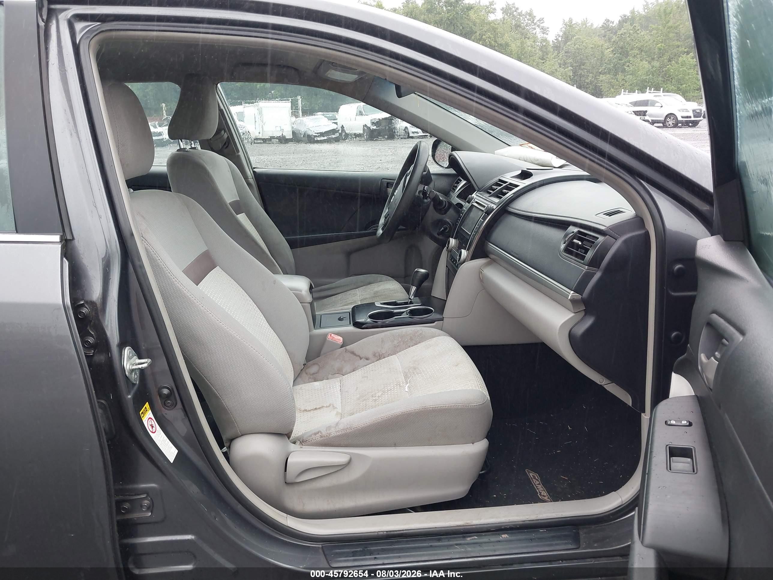 2012 Toyota Camry Le Gray vin: 4T4BF1FK4CR249017