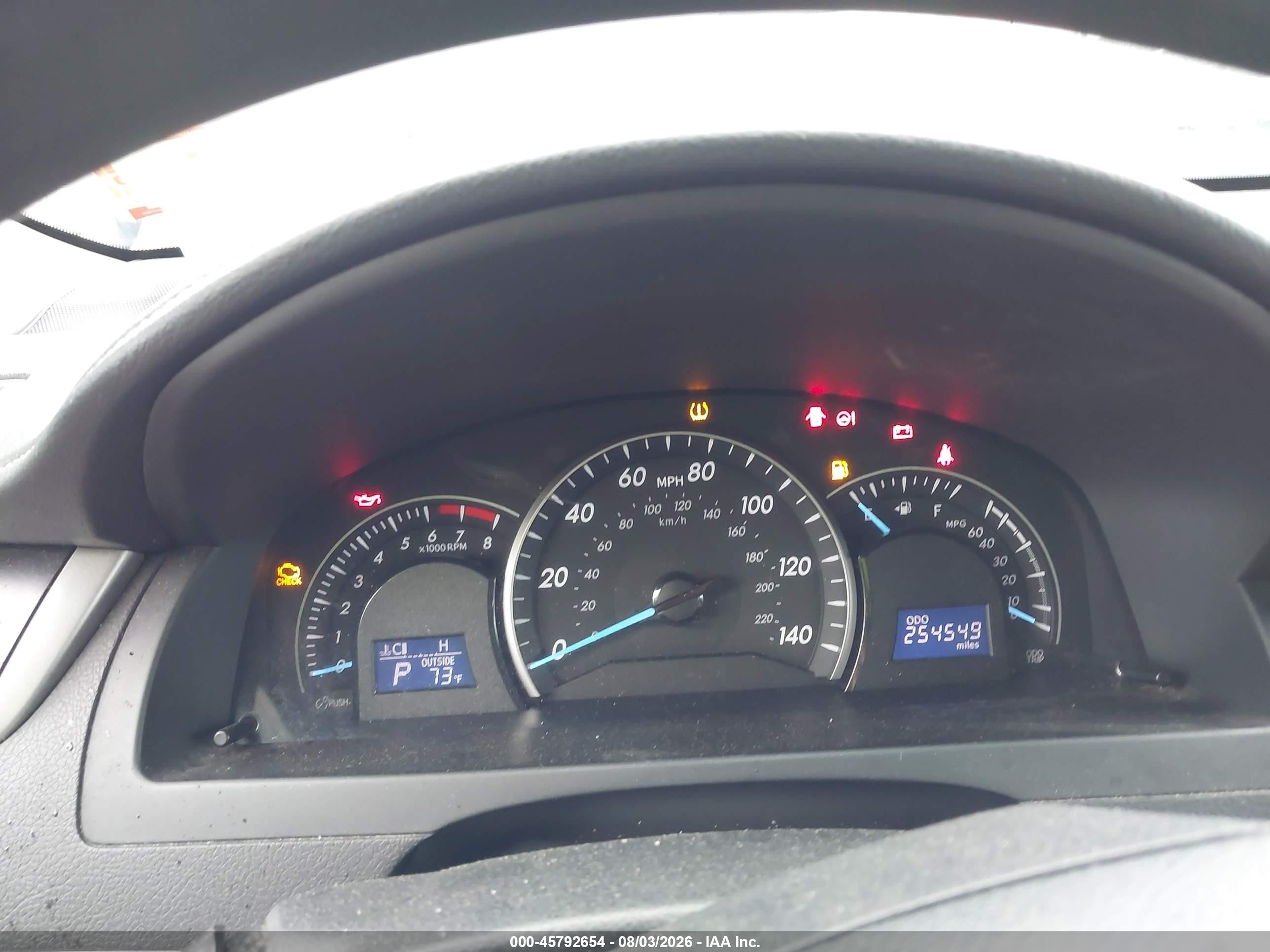 2012 Toyota Camry Le Gray vin: 4T4BF1FK4CR249017