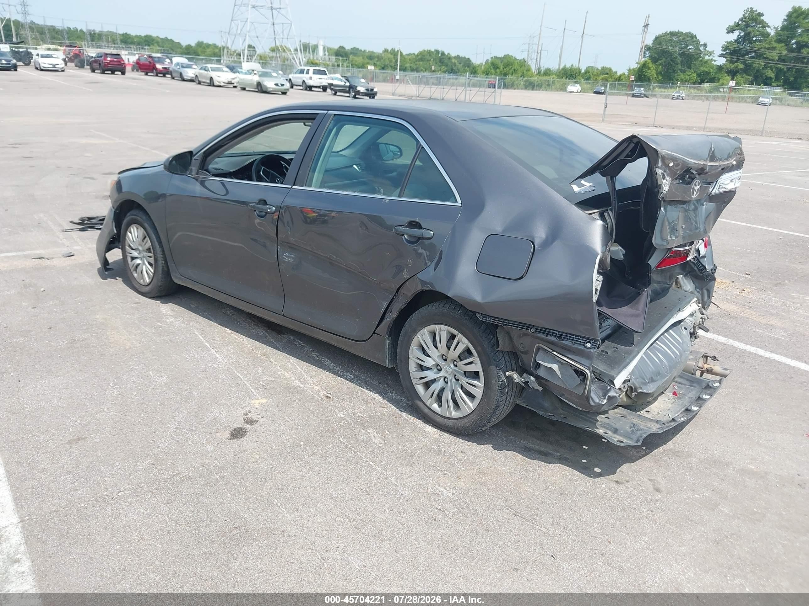 2012 Toyota Camry L Gray vin: 4T4BF1FK4CR256419
