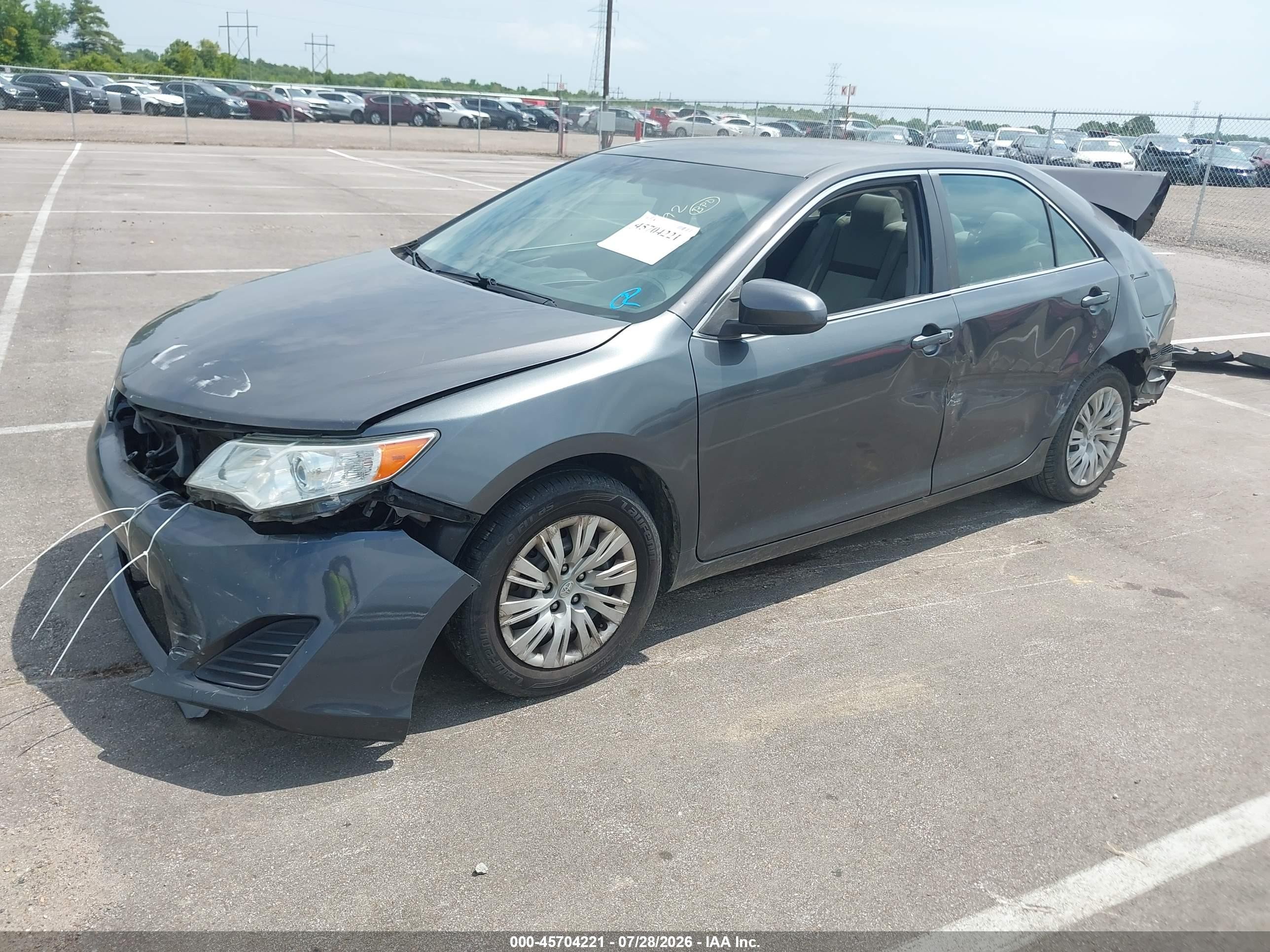 2012 Toyota Camry L Gray vin: 4T4BF1FK4CR256419