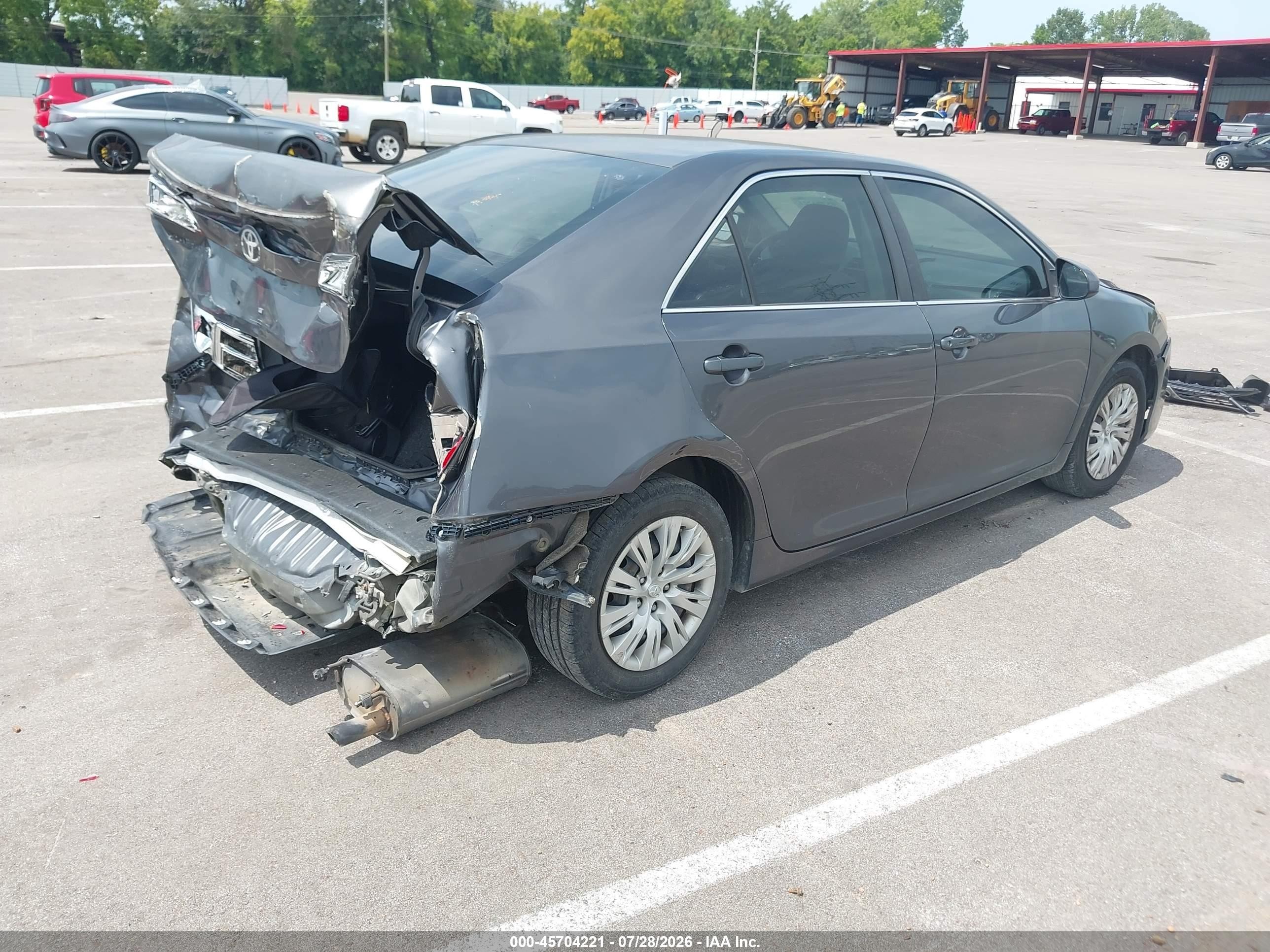 2012 Toyota Camry L Gray vin: 4T4BF1FK4CR256419