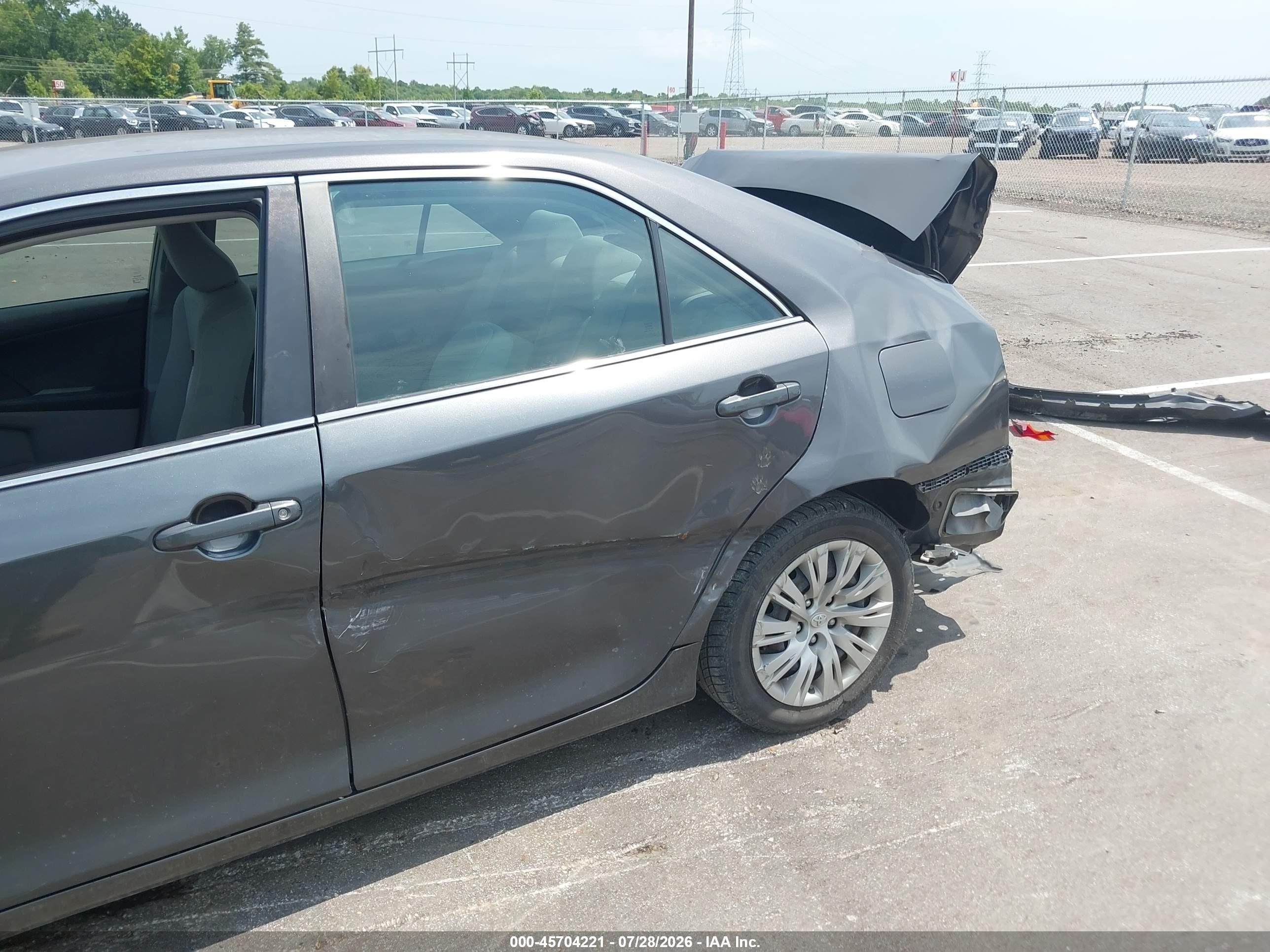 2012 Toyota Camry L Gray vin: 4T4BF1FK4CR256419