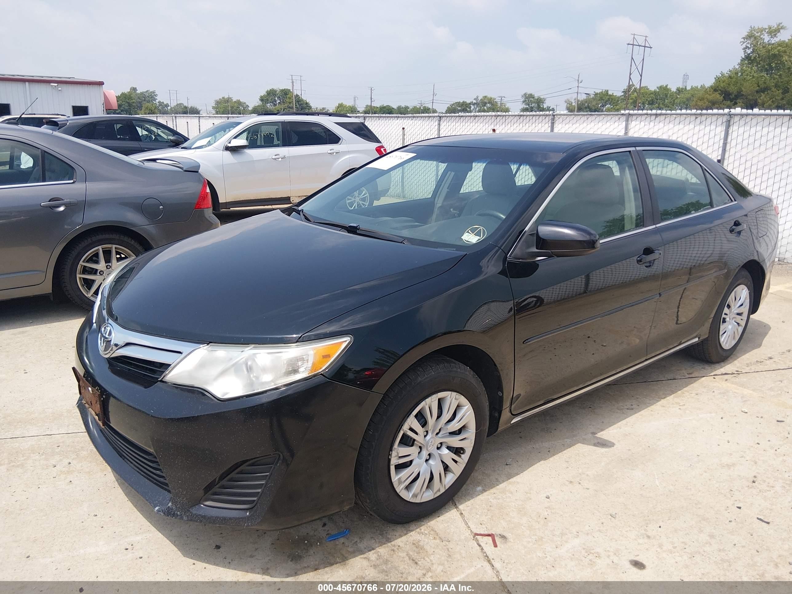 2012 Toyota Camry Le Black vin: 4T4BF1FK4CR265573