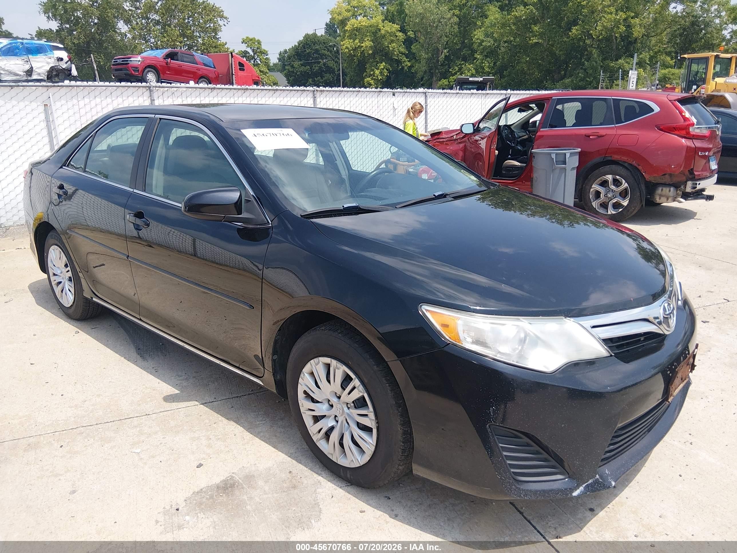 2012 Toyota Camry Le Black vin: 4T4BF1FK4CR265573