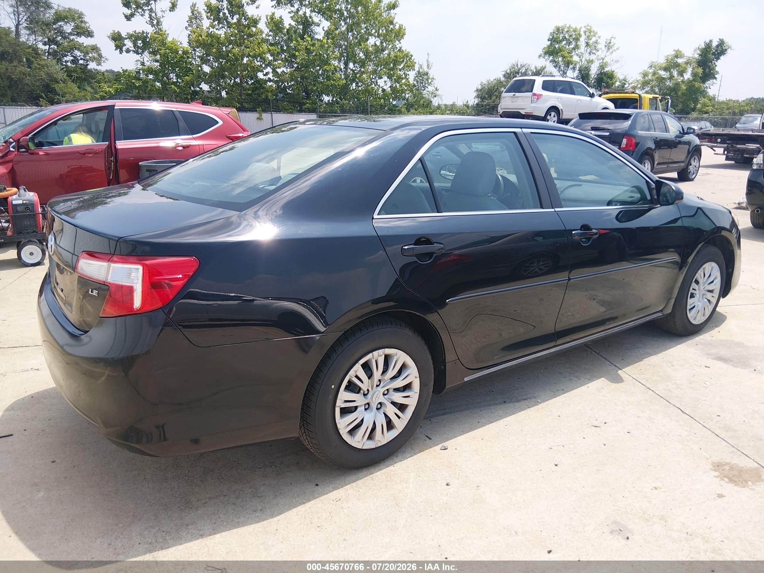 2012 Toyota Camry Le Black vin: 4T4BF1FK4CR265573