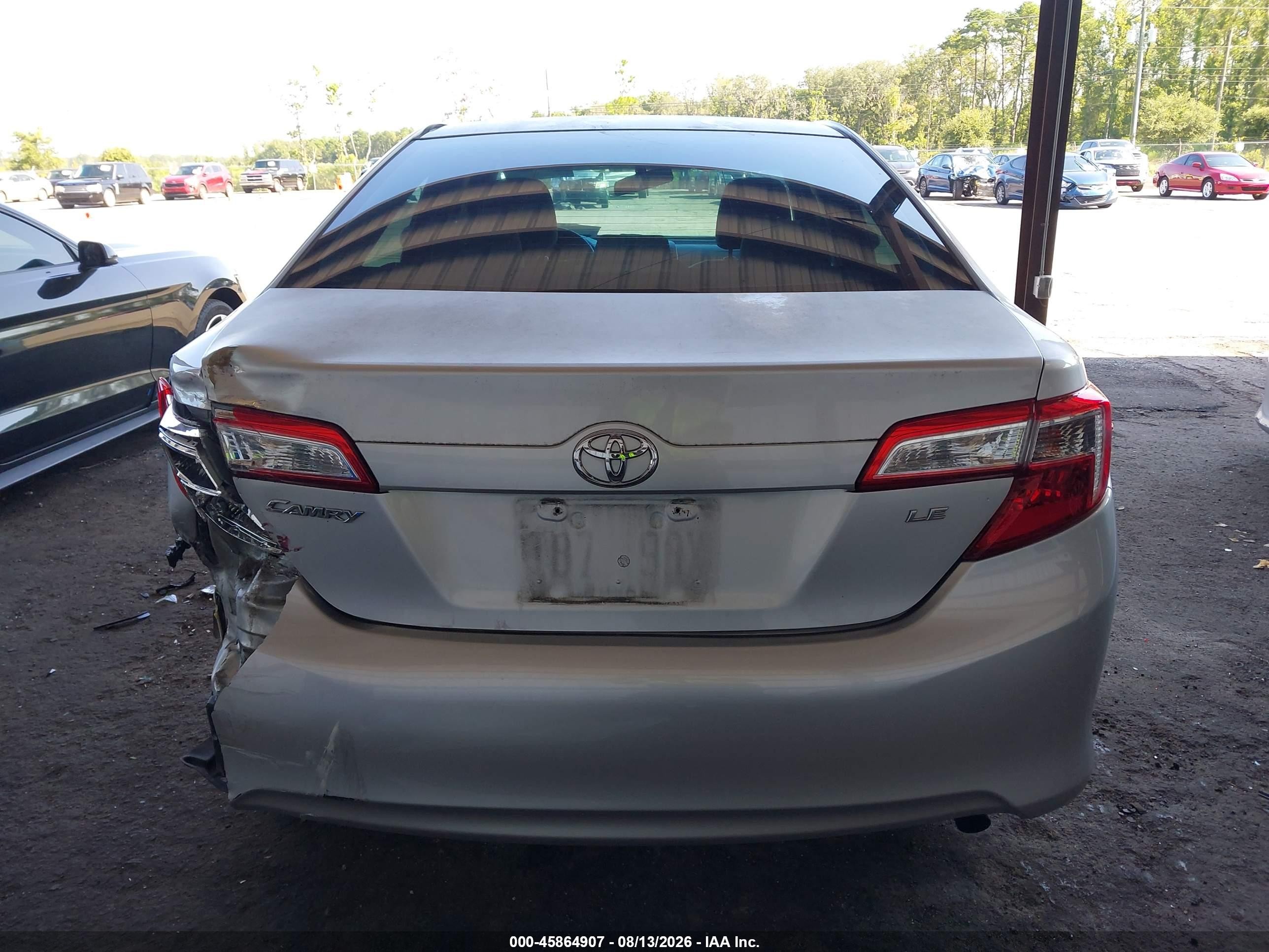2013 Toyota Camry Le Silver vin: 4T4BF1FK4DR284643