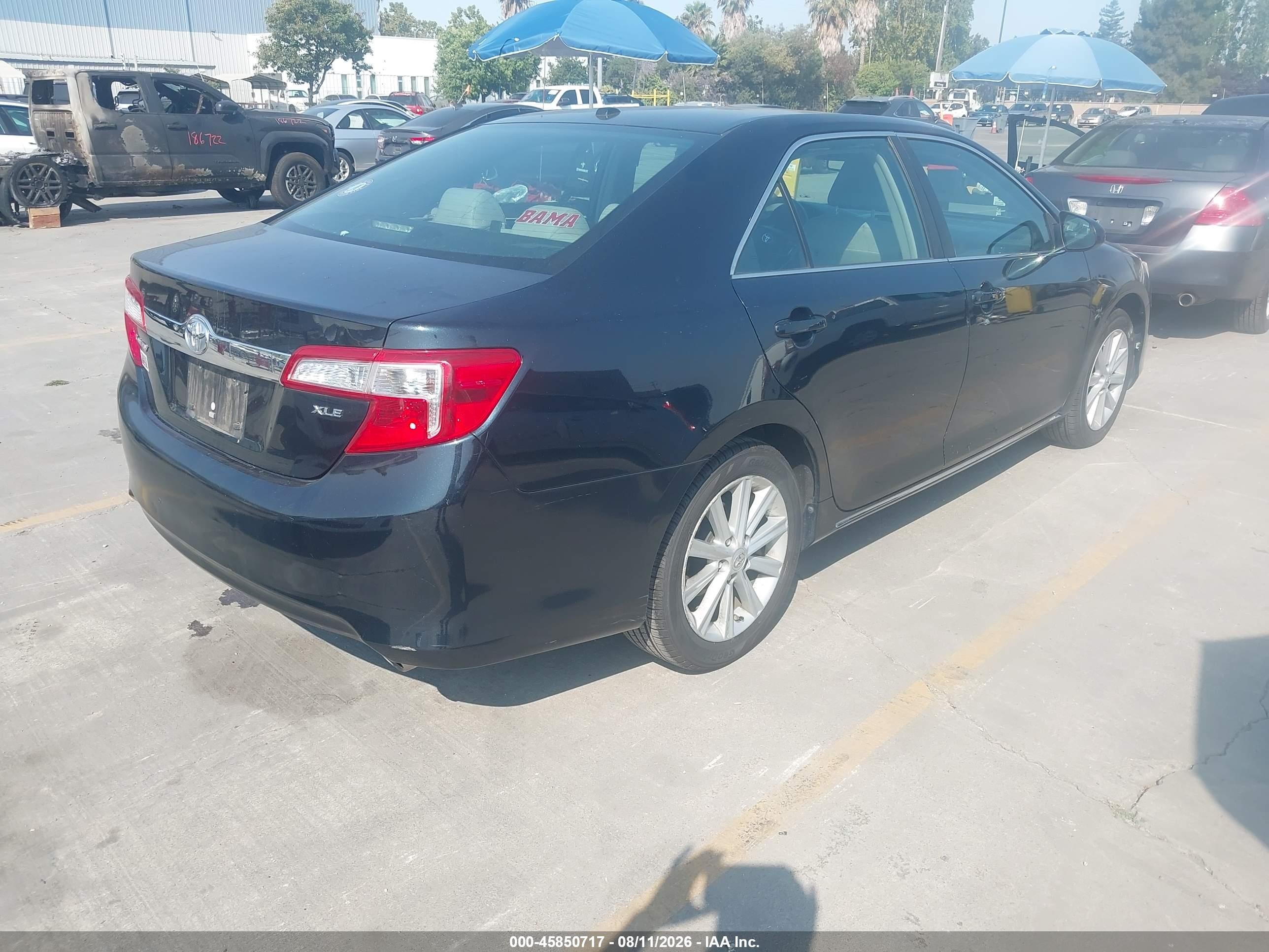 2013 Toyota Camry Xle Black vin: 4T4BF1FK4DR292015