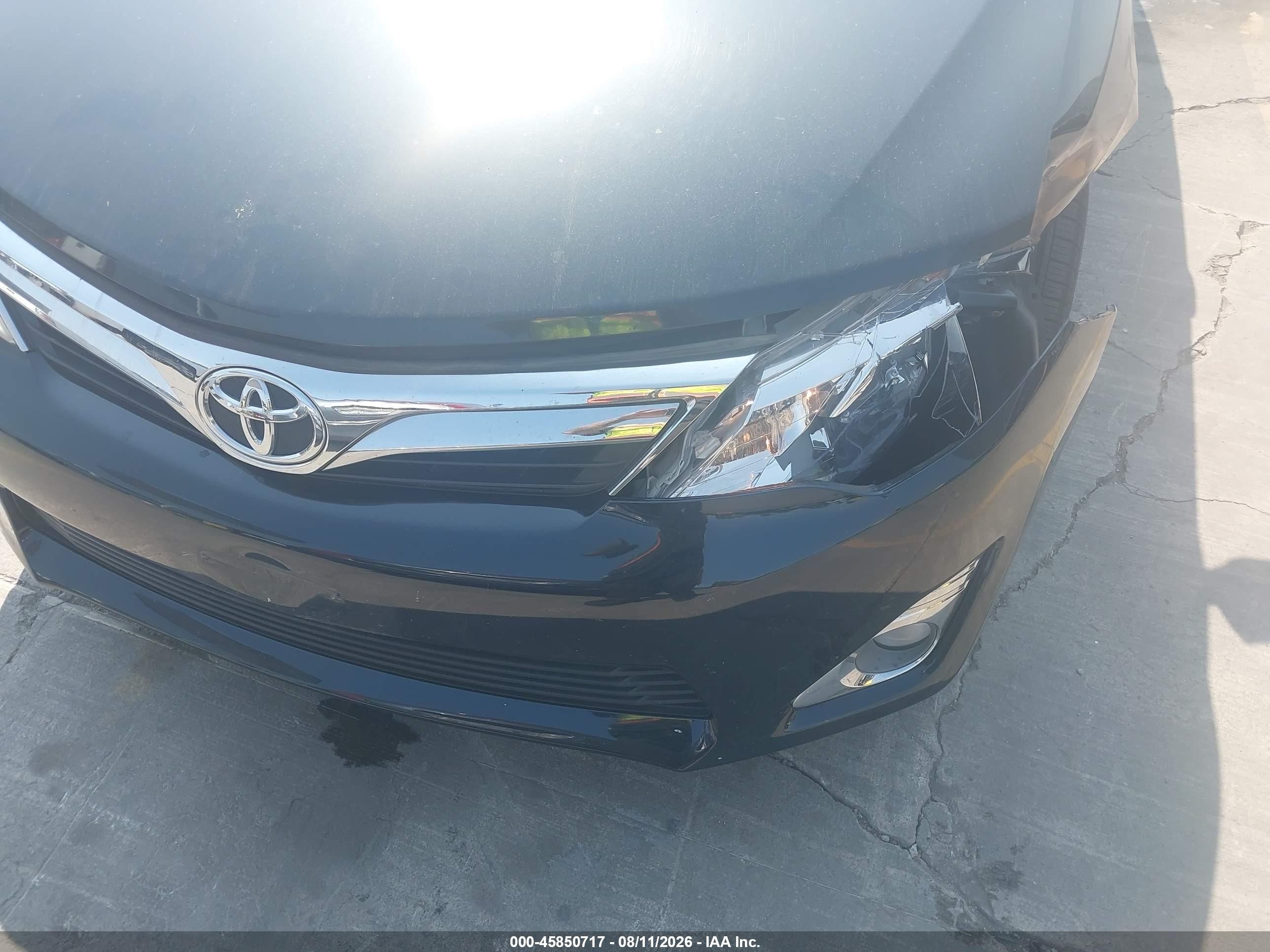 2013 Toyota Camry Xle Black vin: 4T4BF1FK4DR292015