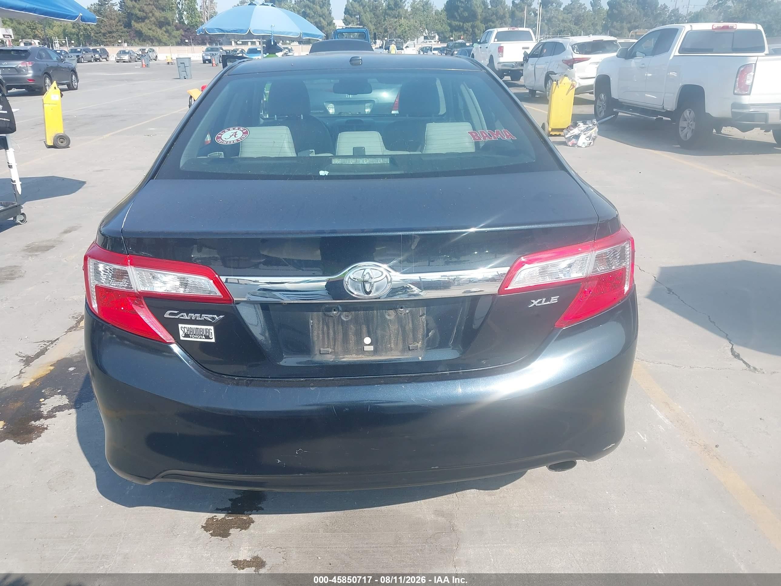 2013 Toyota Camry Xle Black vin: 4T4BF1FK4DR292015