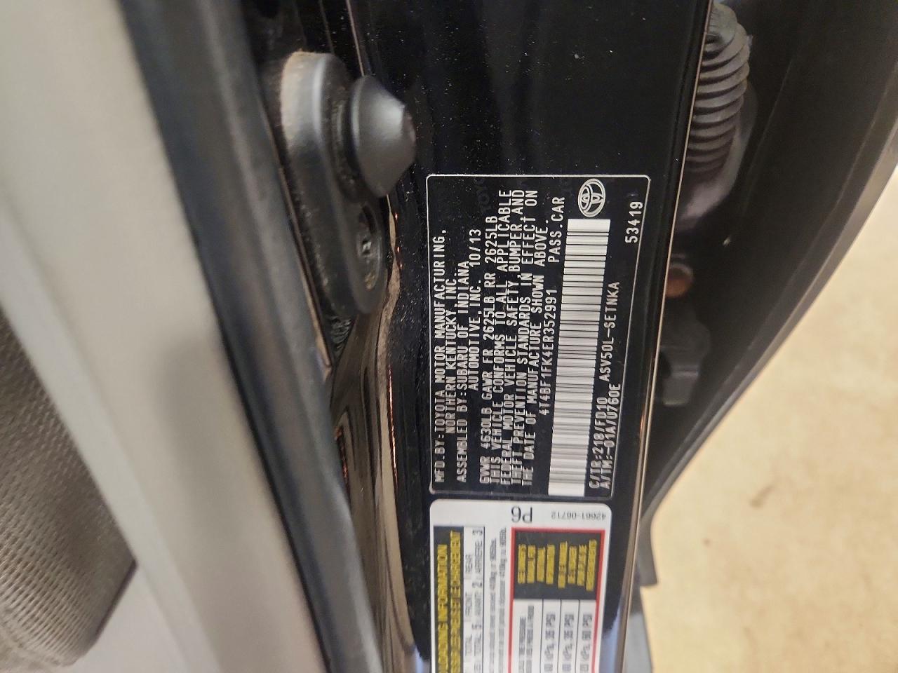 2014 Toyota Camry Le Черный vin: 4T4BF1FK4ER352991