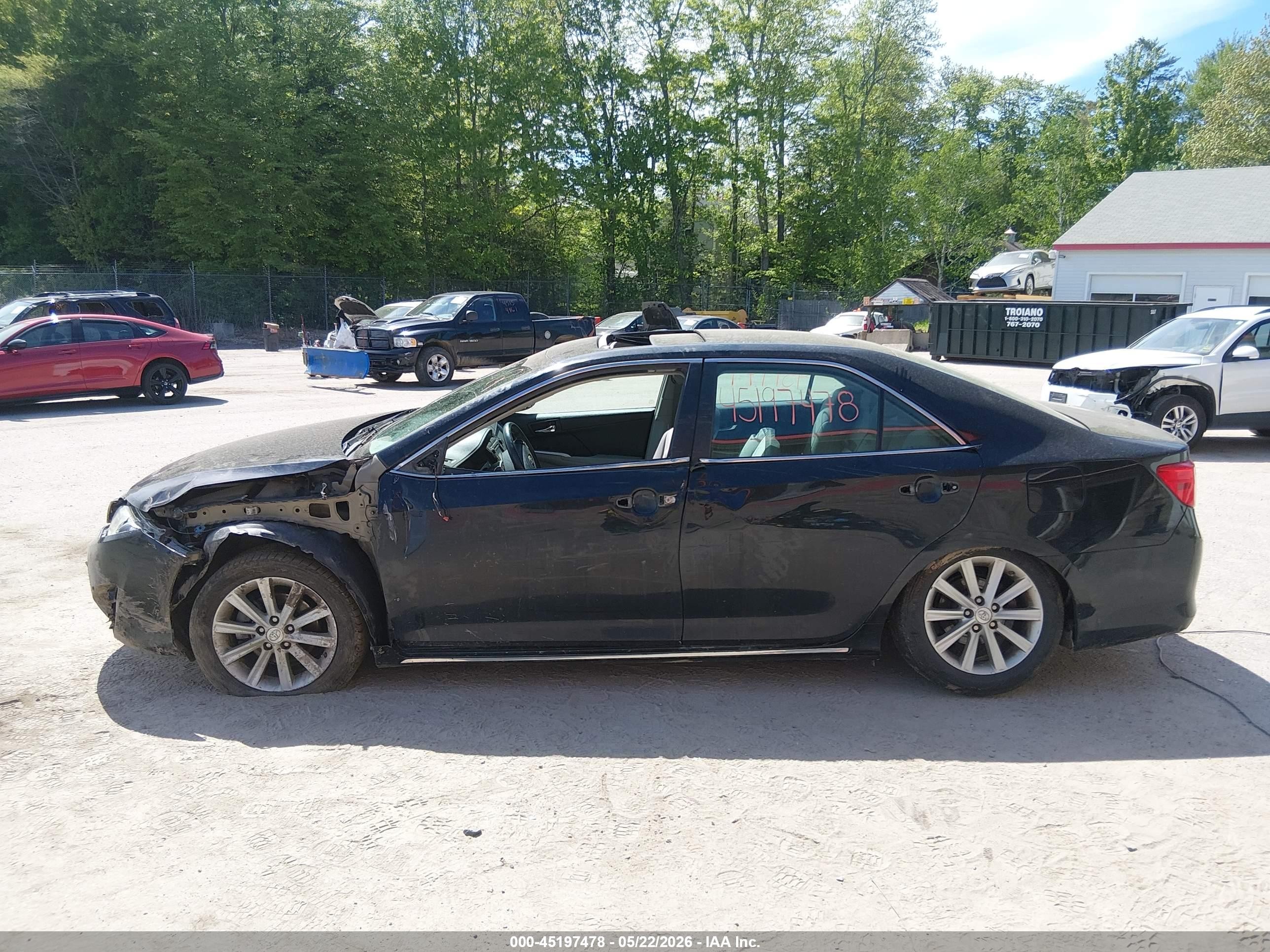 2014 Toyota Camry Xle Black vin: 4T4BF1FK4ER416950
