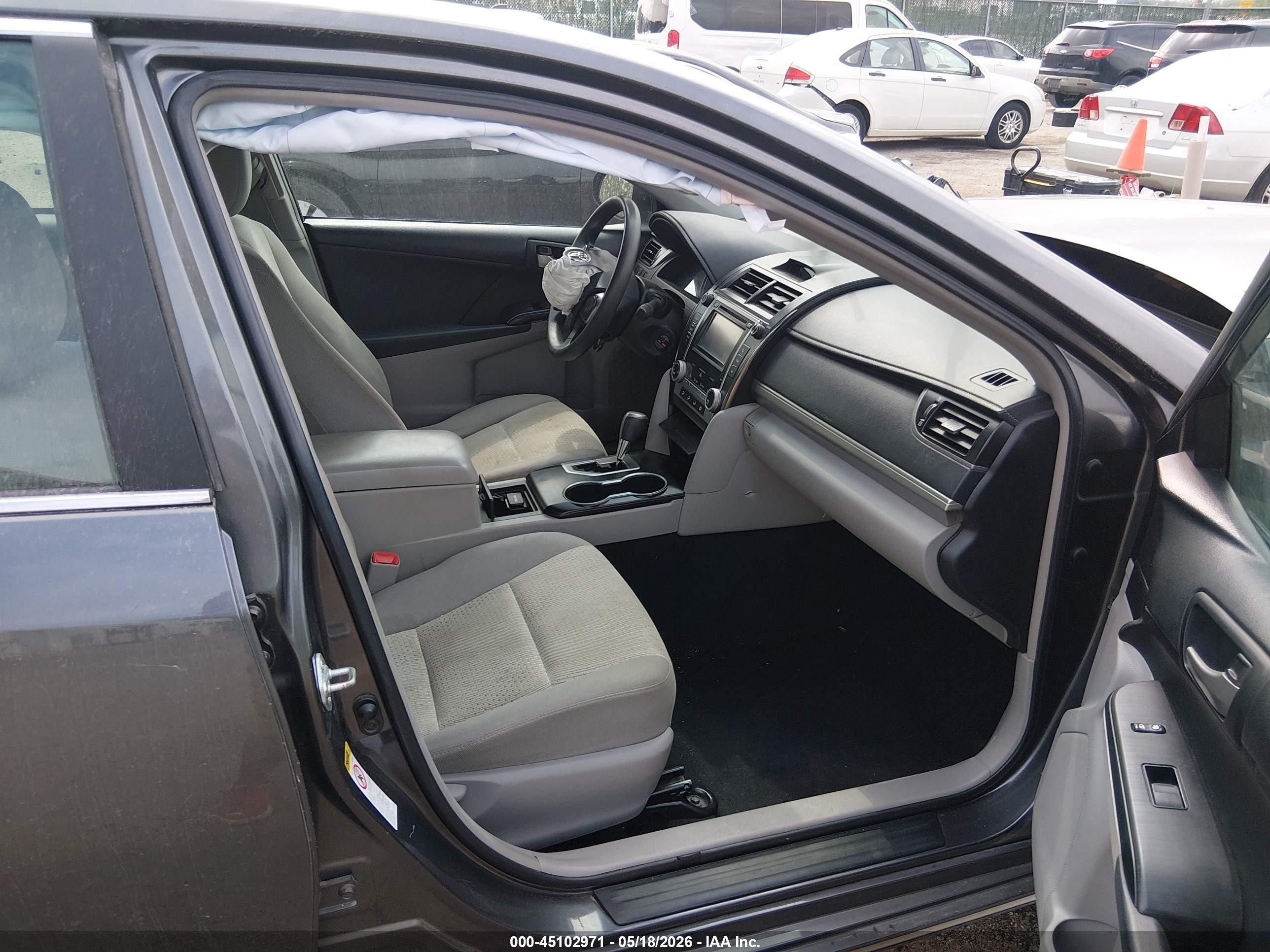 2012 Toyota Camry Le Gray vin: 4T4BF1FK5CR192519