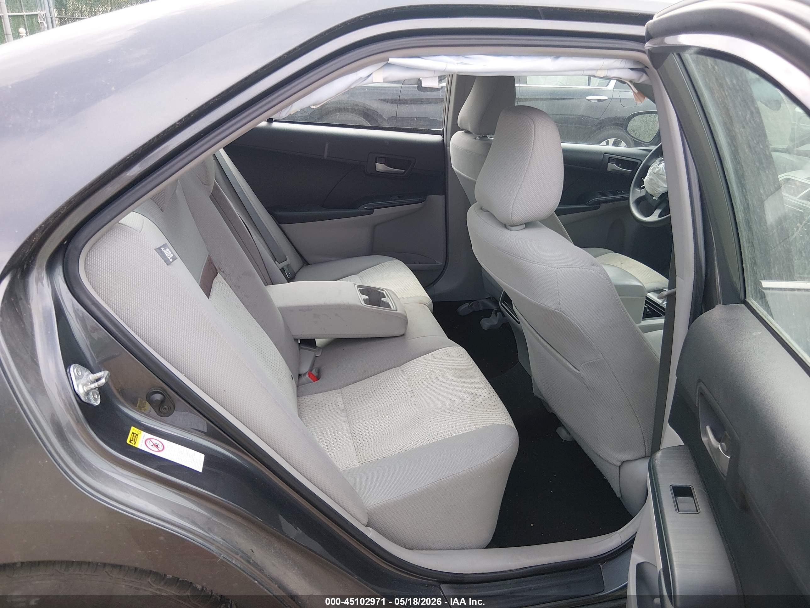 2012 Toyota Camry Le Gray vin: 4T4BF1FK5CR192519
