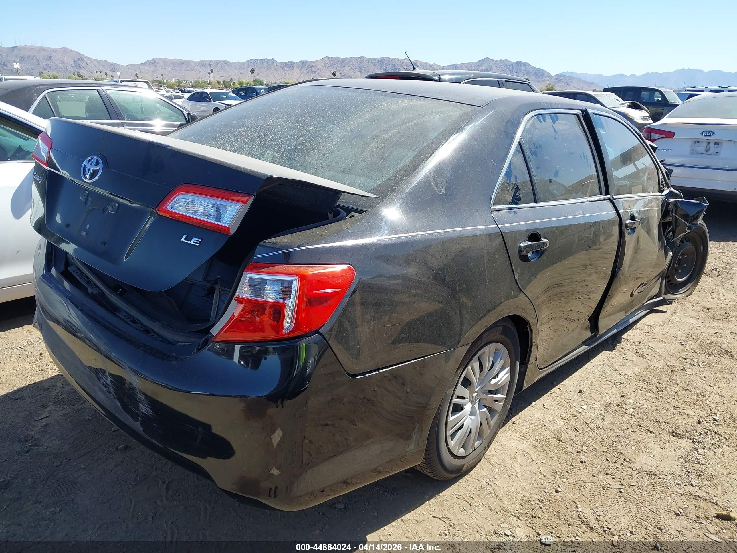 2012 Toyota Camry Le Black vin: 4T4BF1FK5CR225471