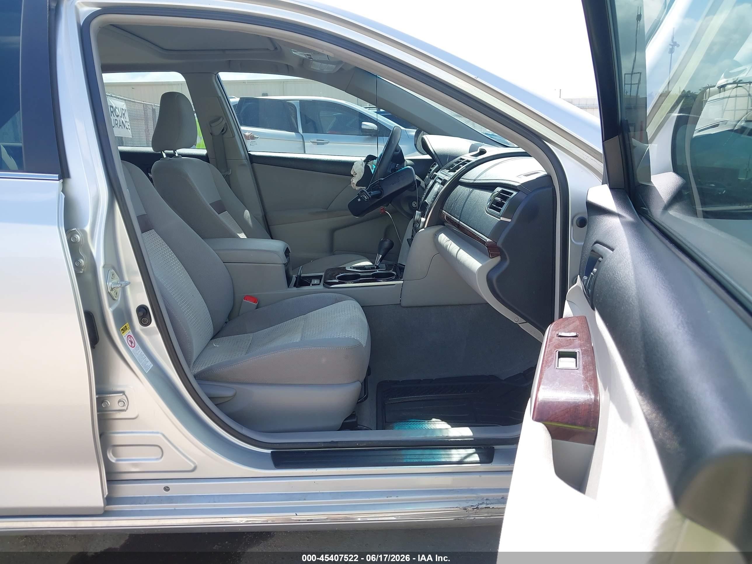 2012 Toyota Camry Xle Silver vin: 4T4BF1FK5CR237801