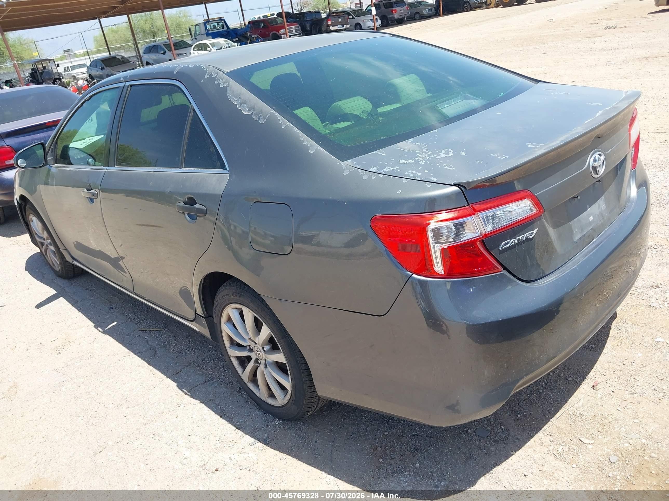 2012 Toyota Camry Le Gray vin: 4T4BF1FK5CR248653