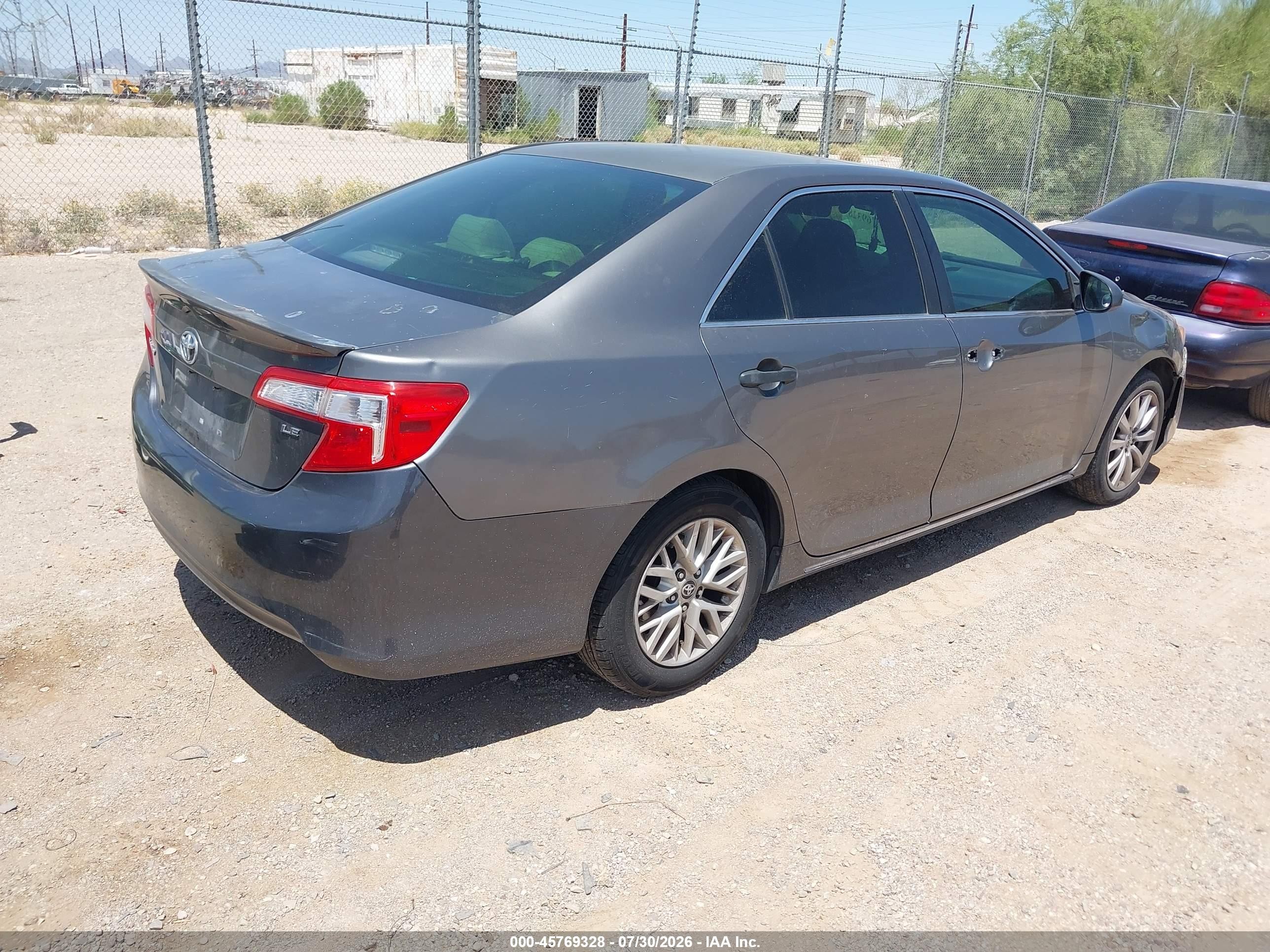 2012 Toyota Camry Le Gray vin: 4T4BF1FK5CR248653