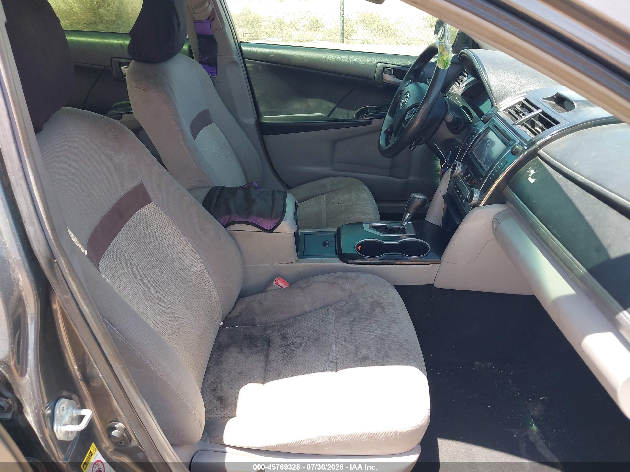 2012 Toyota Camry Le Gray vin: 4T4BF1FK5CR248653